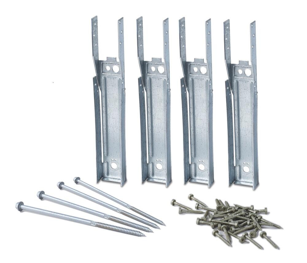 MiTek® 1-9/16″ x 10-1/2″ Triple Zinc Ajustable Deck Tension Tie Kit set of 4