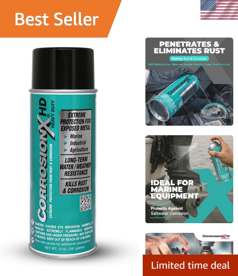 Heavy Duty Anti Rust Spray, Dripless Self-Healing Corrosion Inhibitor with Wa…