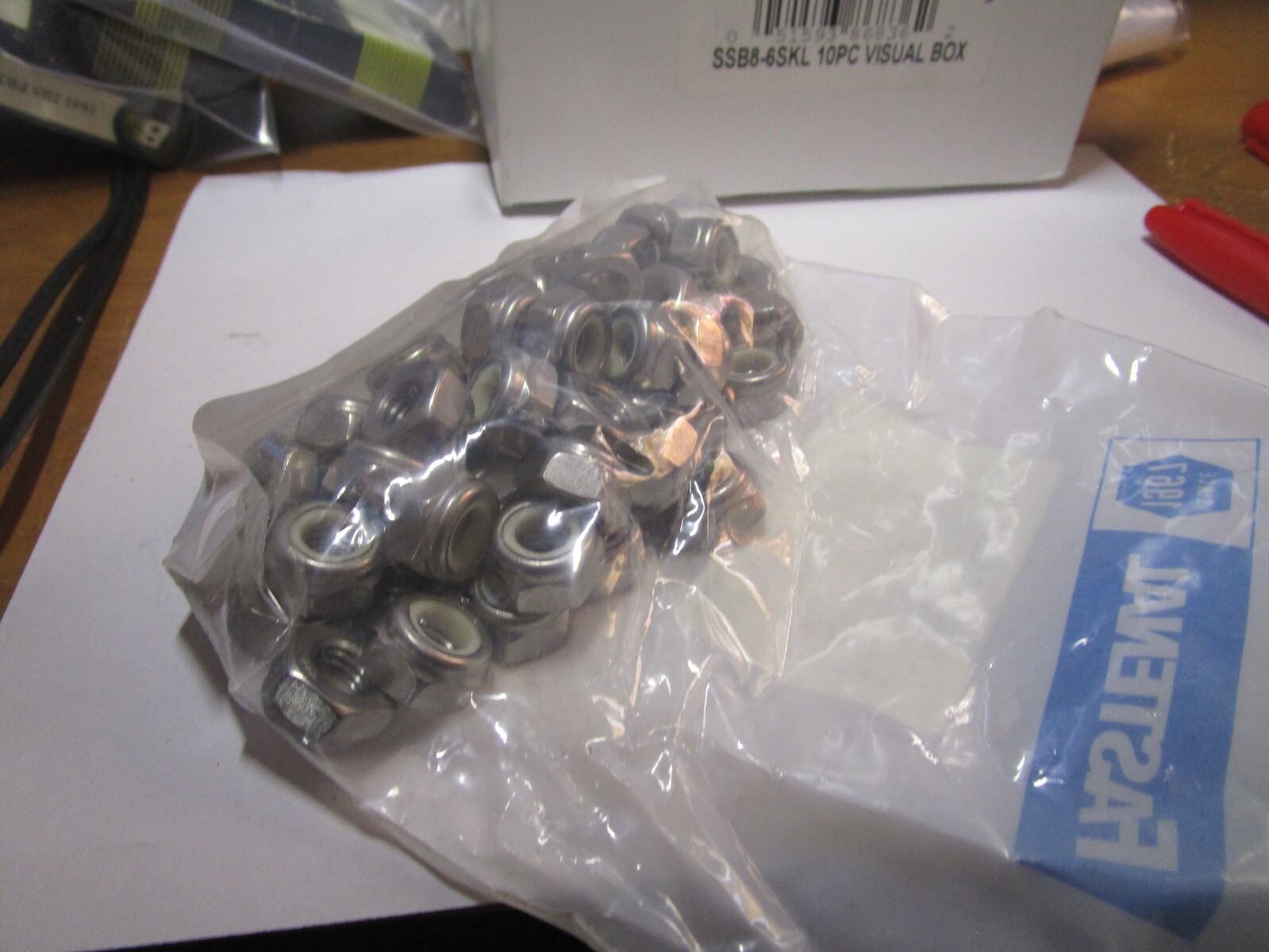 M10-1.5 DIN 985 A2 Stainless Steel Nylon Insert Lock Nut QTY 50