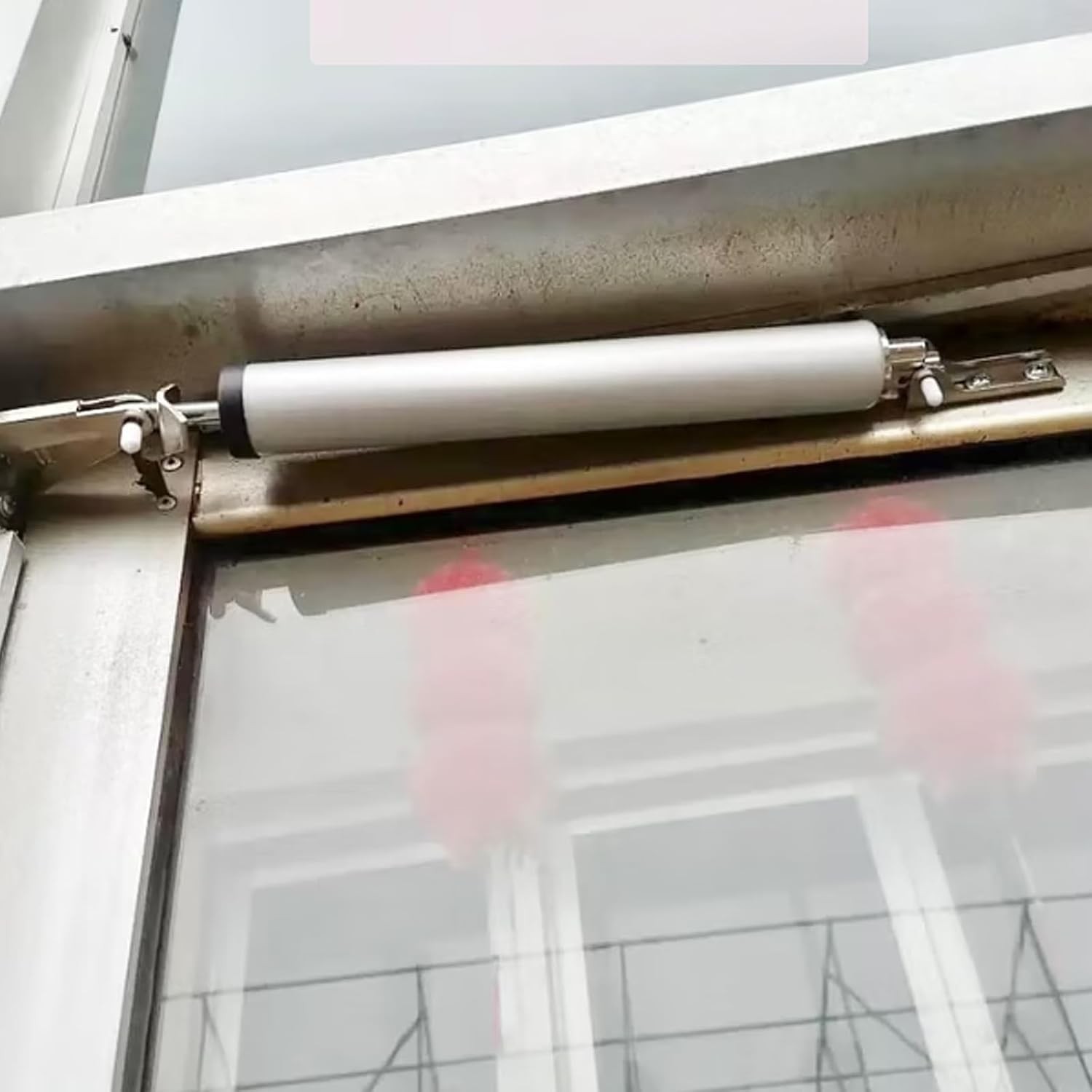 Pneumatic Screen & Storm Door Closer Kit Adjustable Heavy Duty Hardware White