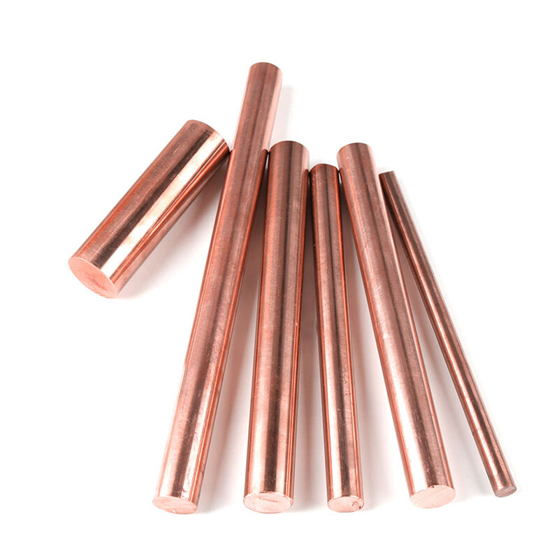 Copper Round Solid Rod Bar Ø 3/4/5/6/7/8/9/10/12/14/15/16/18/20-40mm Diameter