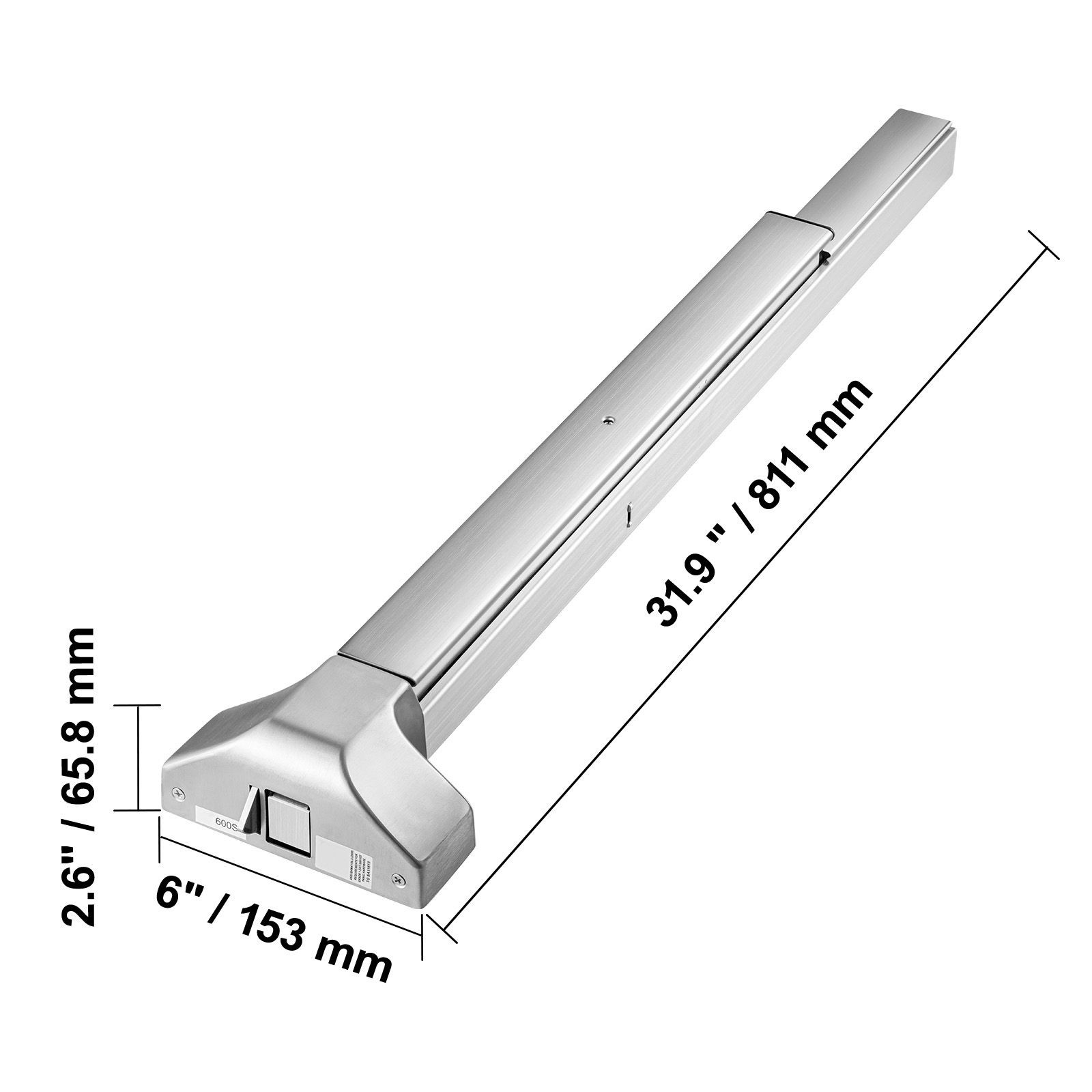 Door Push Bar Panic Exit Device,31′ Stainless Steel Commercial Emergency Exit