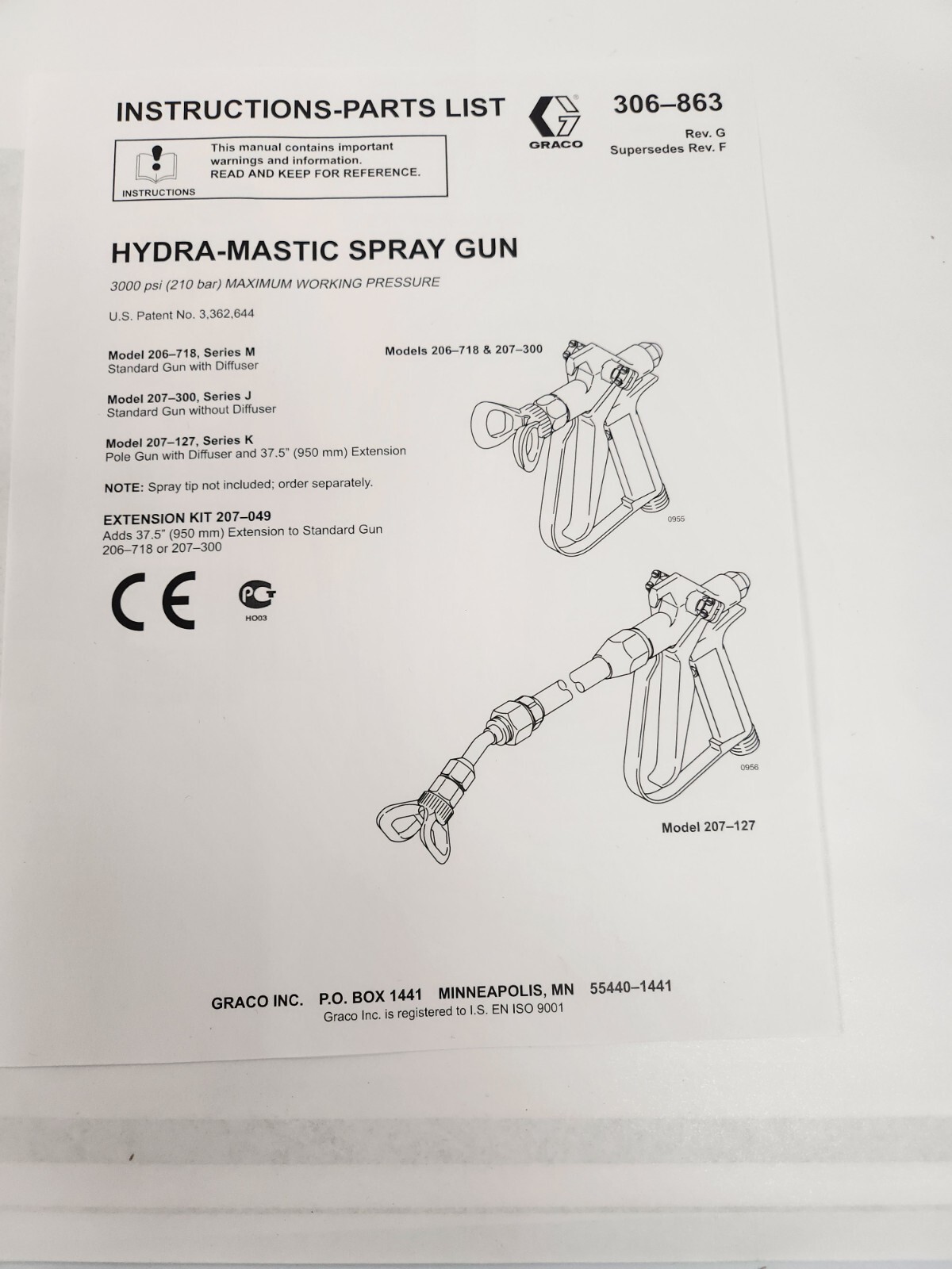 Graco 207-075 207075 Guide and Retainer for Hydra Mastic Gun