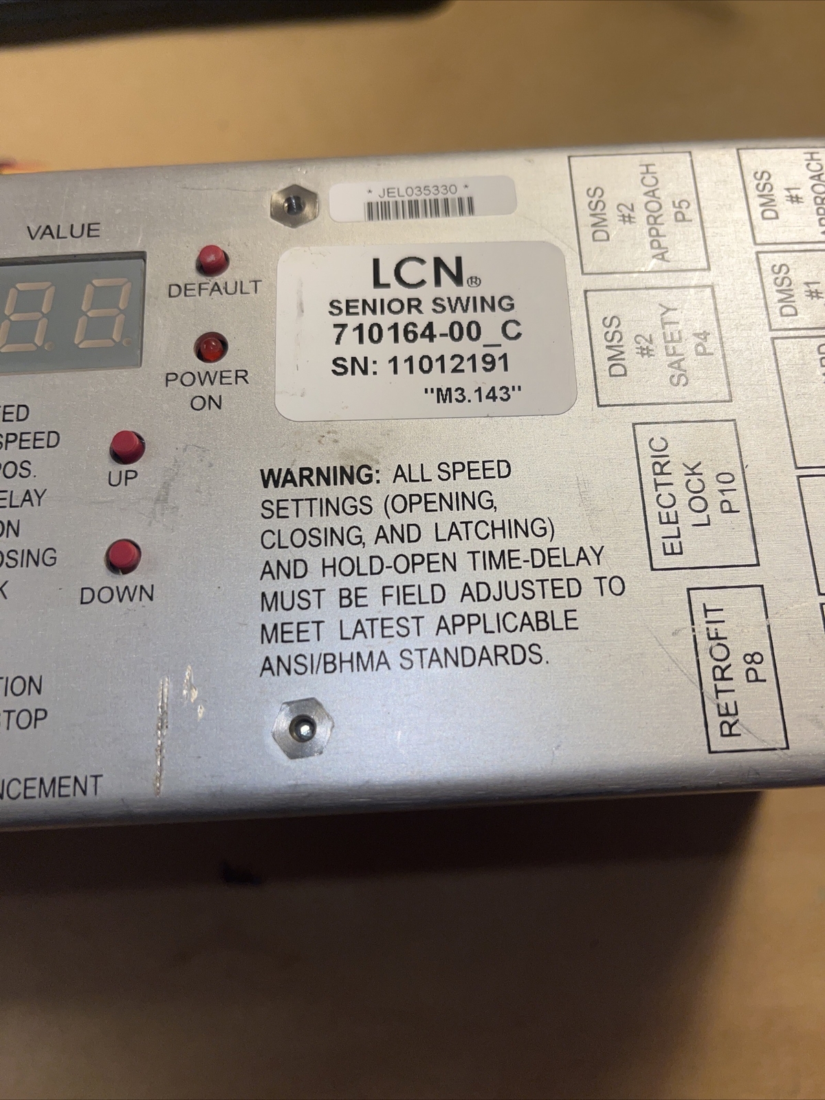 LCN Senior Swing Operator Automatic Door Control Box 710164-00 120V
