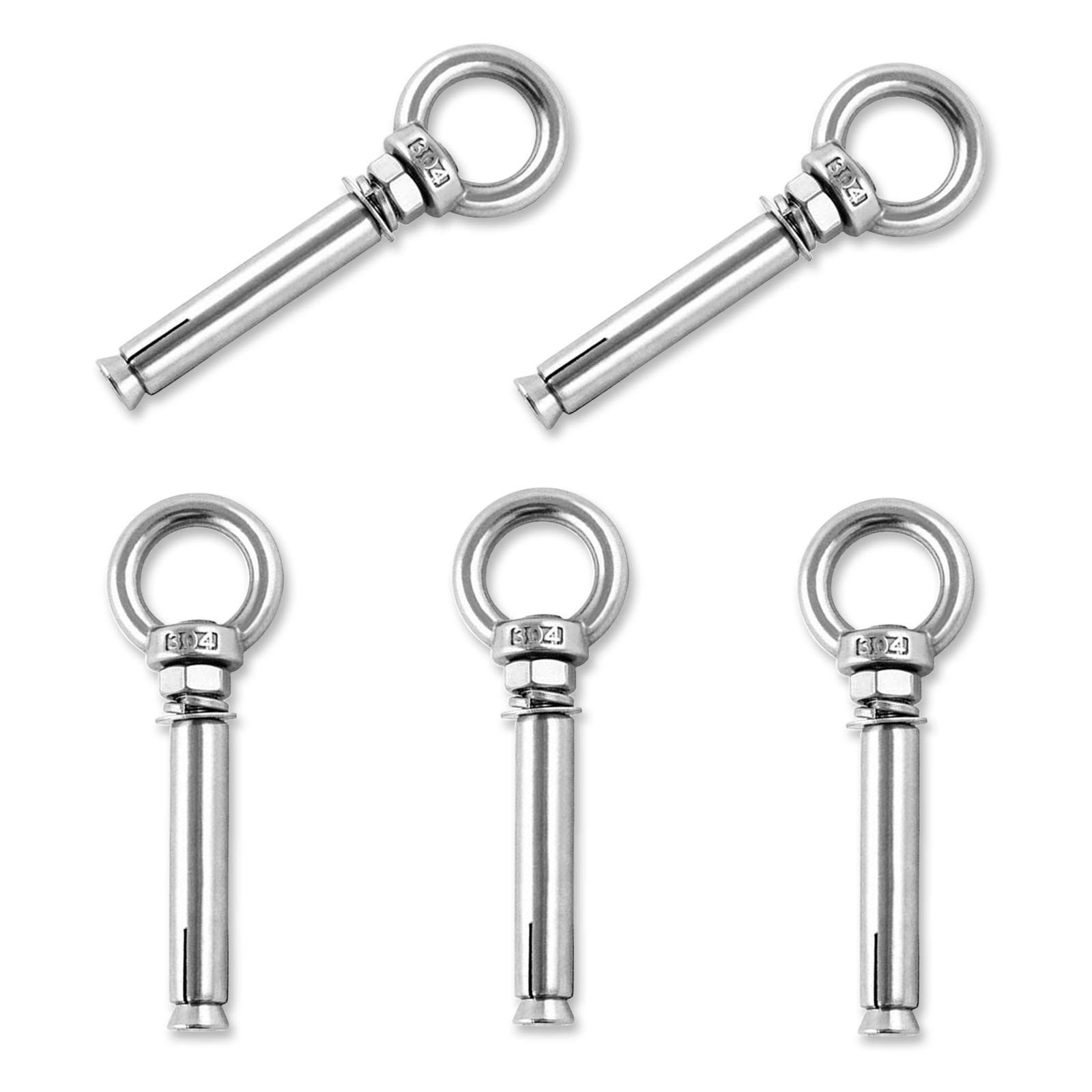 Shoulder Eye Bolts, Heavy Duty Eyebolts 304 Stainless Steel Wall Concrete Anc…