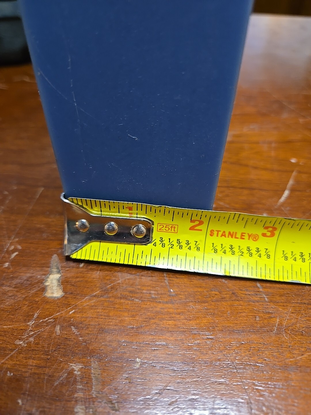 BLUE HDPE FLAT STOCK 2″ x 7-7/8″ x 11-3/4″ **Read** (3C5)