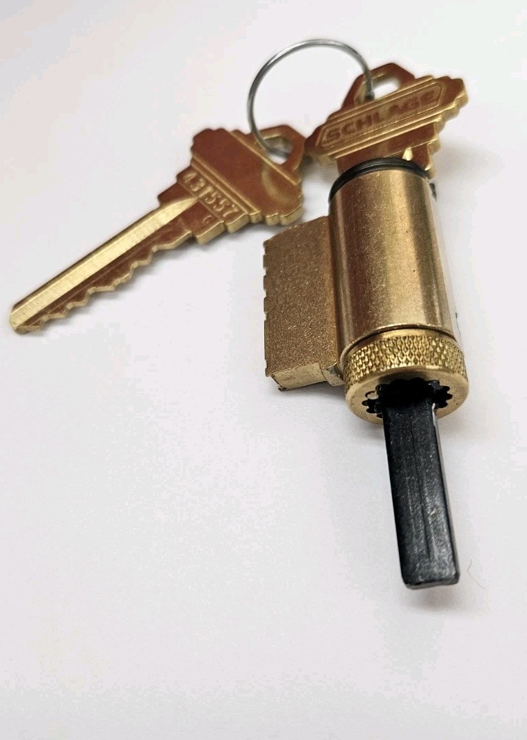 Schlage Lever Cylinder 716 Finish SC4 Keyway 6 Pin Keyed 6, 2 Keys New
