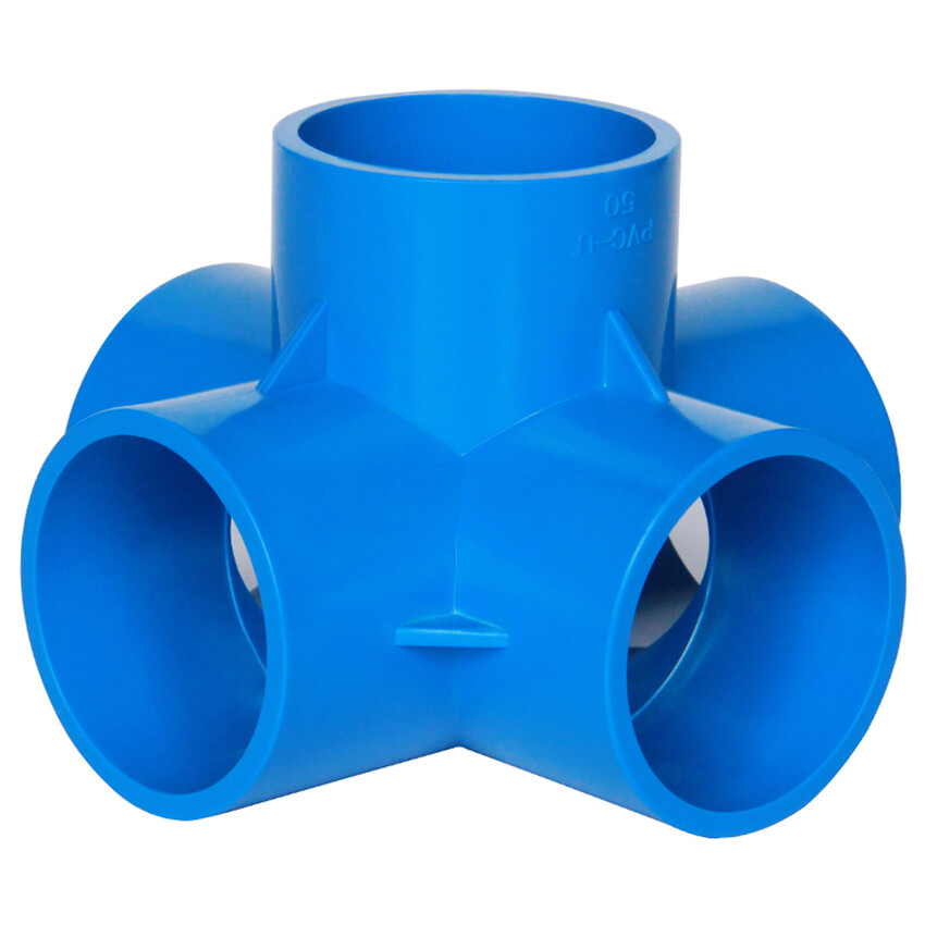 3/4/5/6-Way PVC Plastic Pipe Fittings Adhesive Connector Elbow 20/25/32/40/50mm