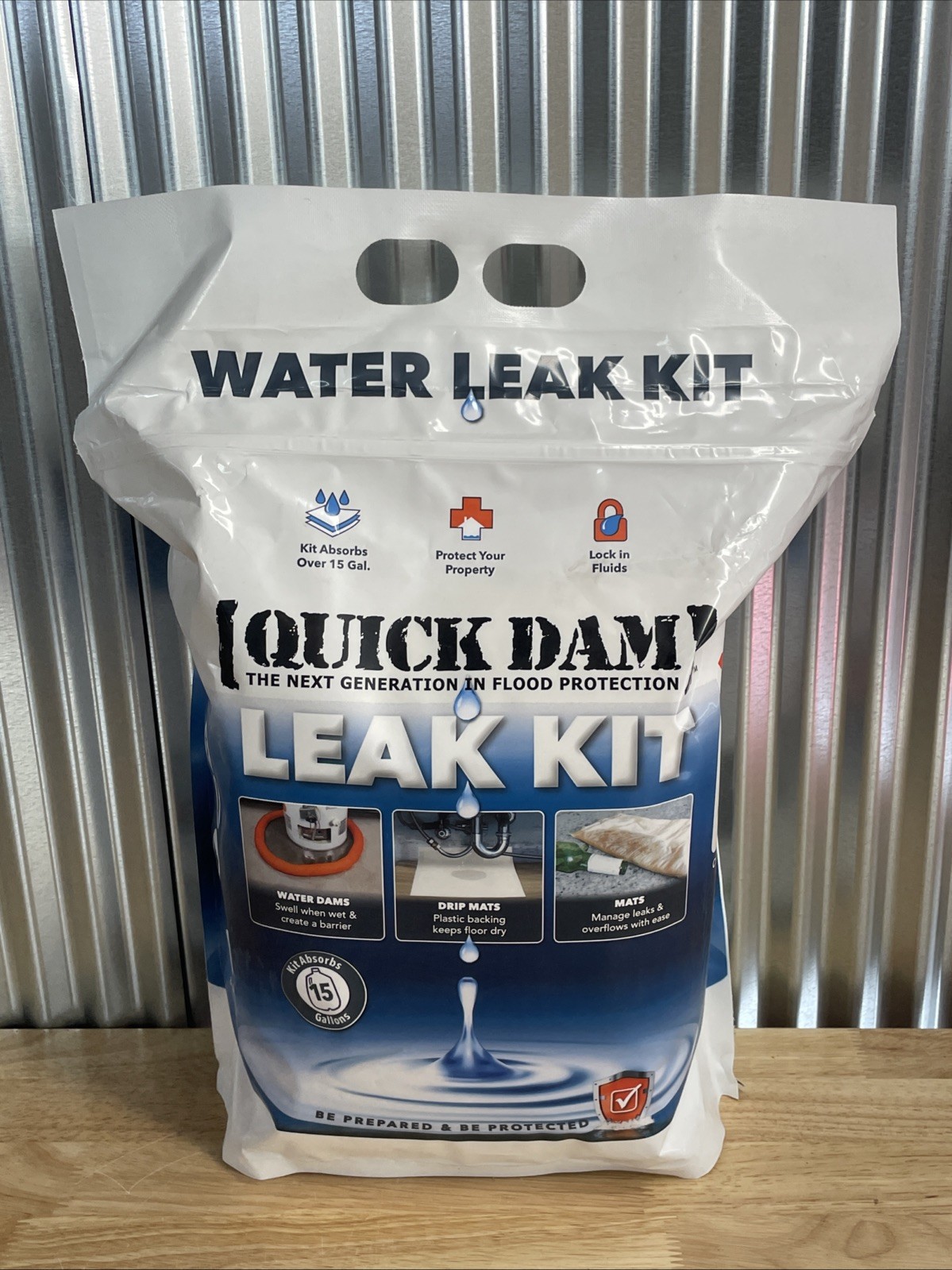 QUICK DAM Home Leak Kit – Absorbs Over 15 Gallons Per Kit. Toilets Tubs Water