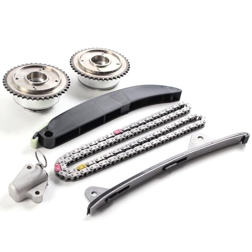 AUCERAMIC Timing Chain Kit With Intake & Exhaust CVVT Gear Sprocket Fit for