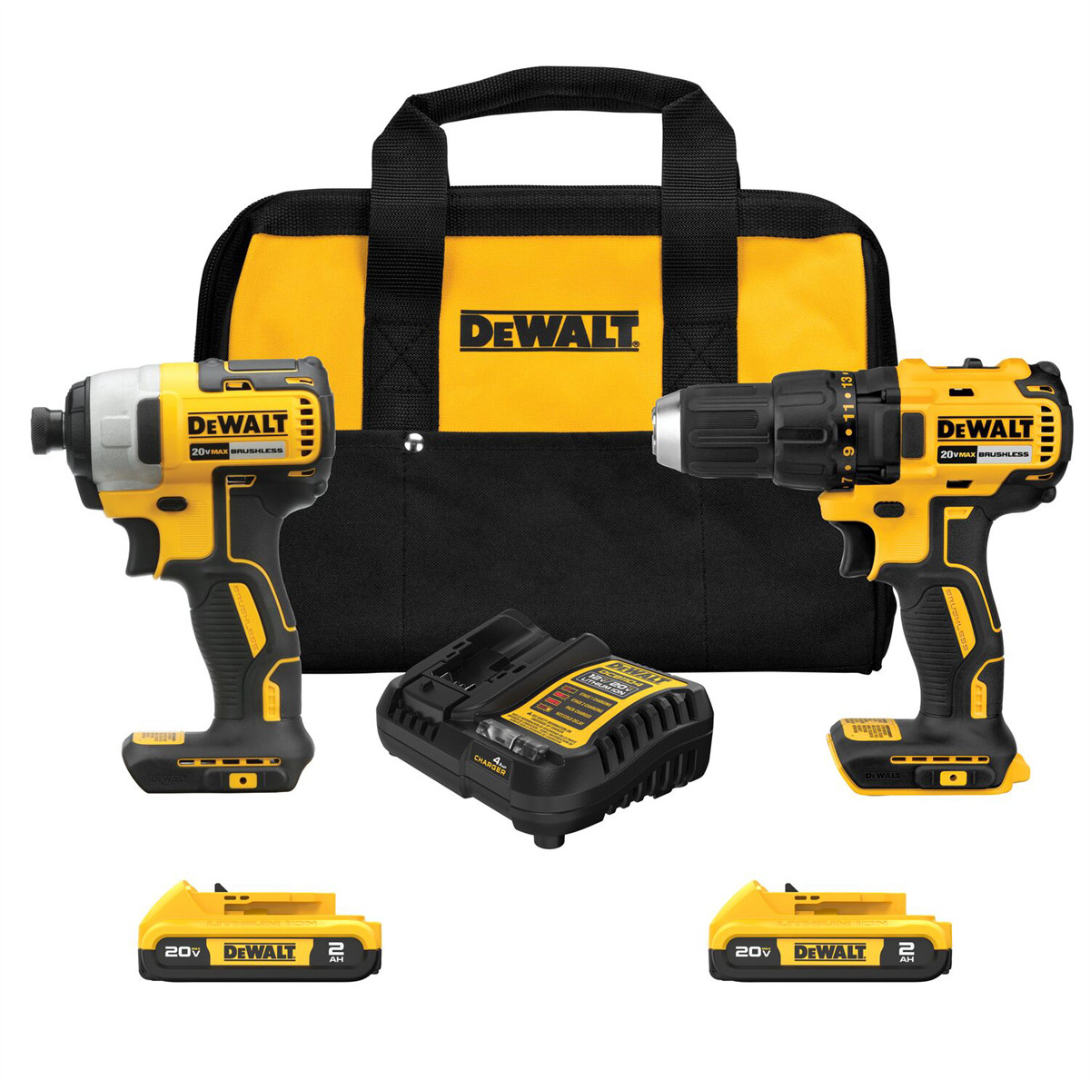 DCK277D2DeWalt 20V MAX BL DRILL IMPACT COMBO KIT