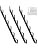 Steel Stair Riser 6 Step 3 Pack, Metal Stair Stringers for Deck Height 49.6 inch