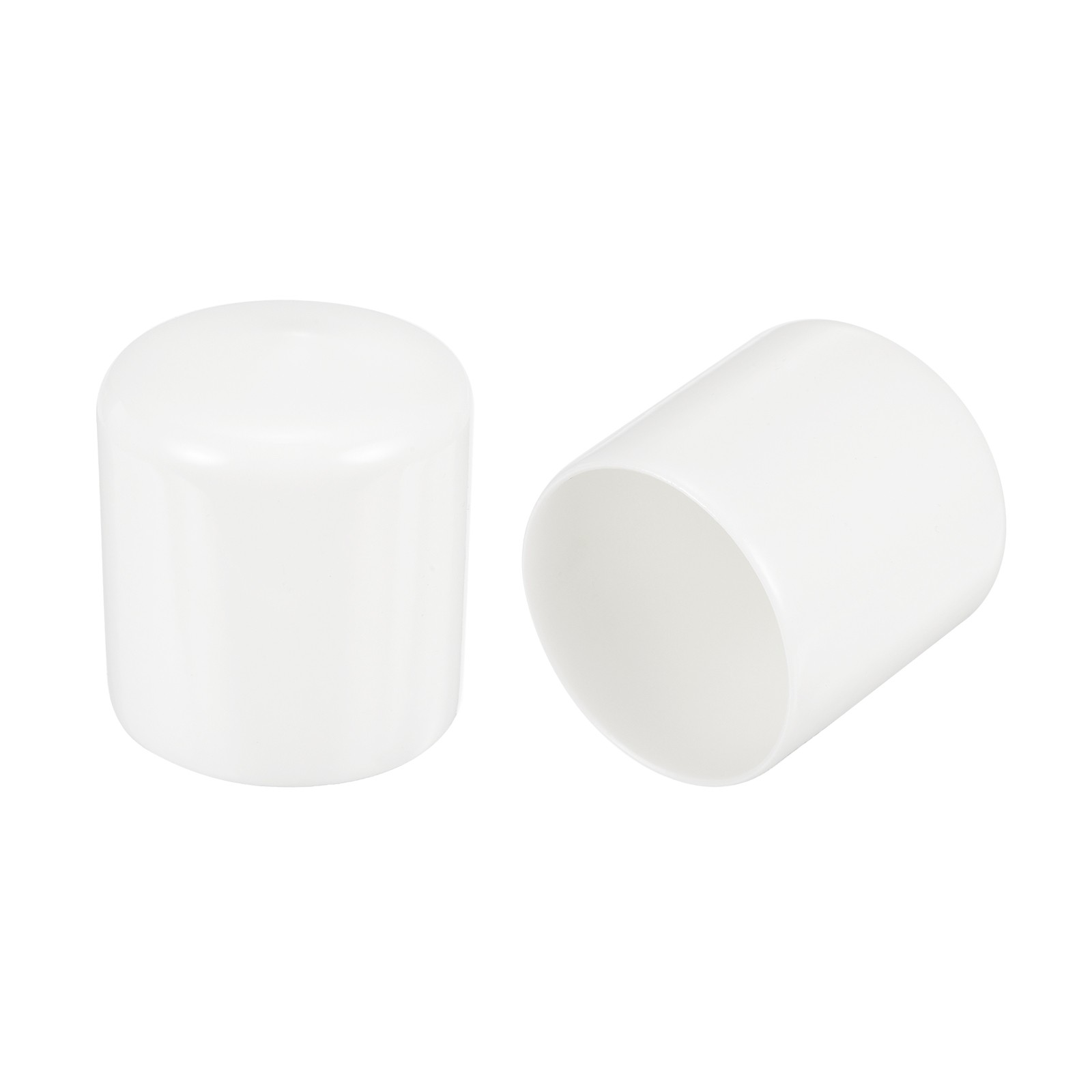 8Pcs White 44mm Rubber End Caps Round Vinyl Plug Insert Rubber Flexible