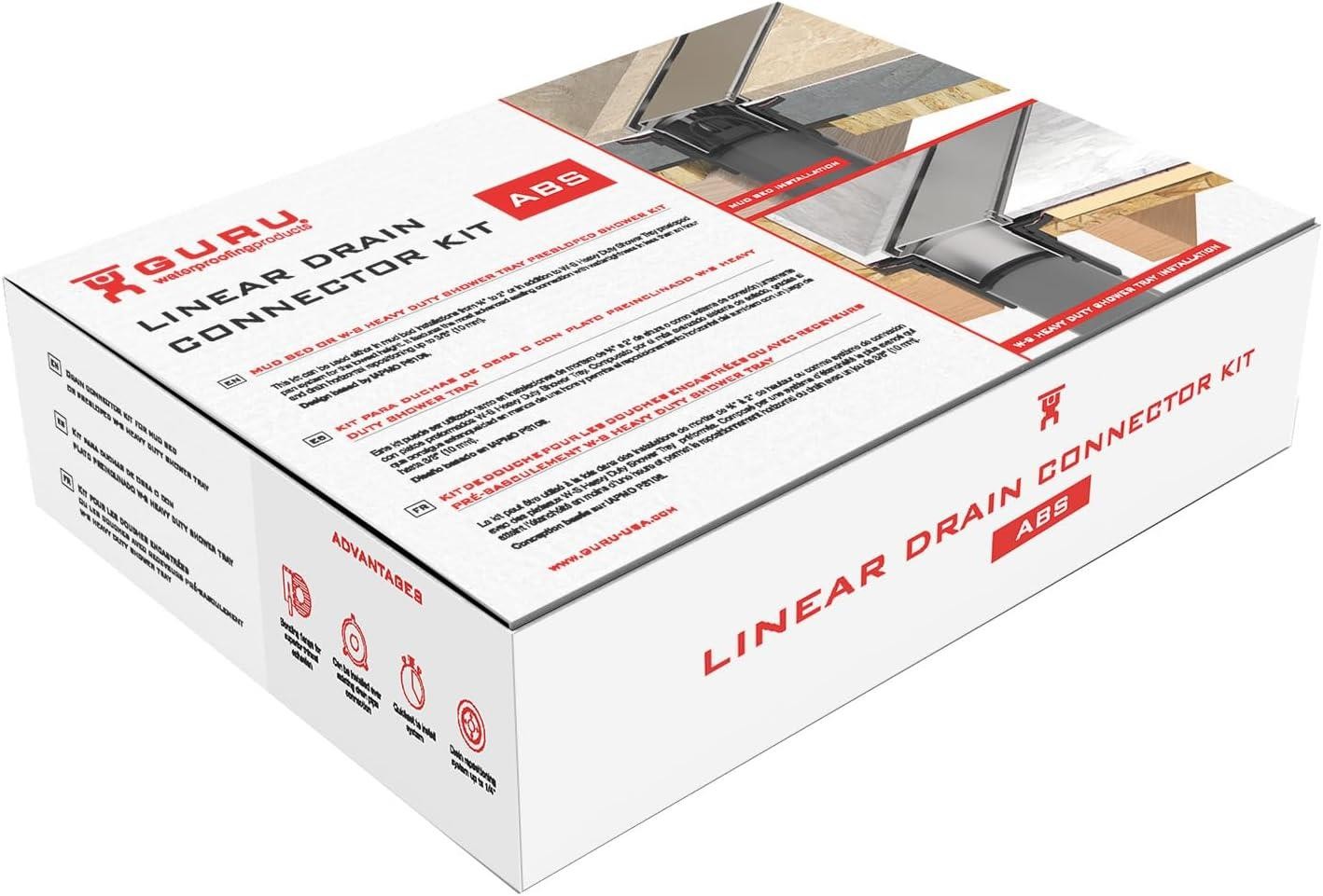 GURU USA Linear Drain Connector Kit (ABS)- ICU3010