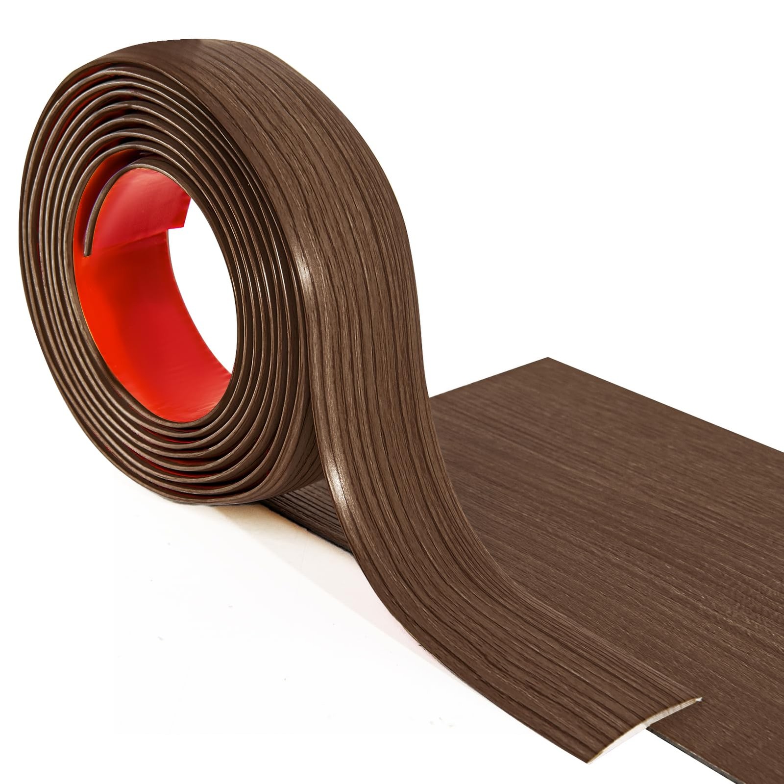 Art3d 4 FT Self Adhesive Vinyl Floor Transition Strip, Laminate 4 FT, Brown