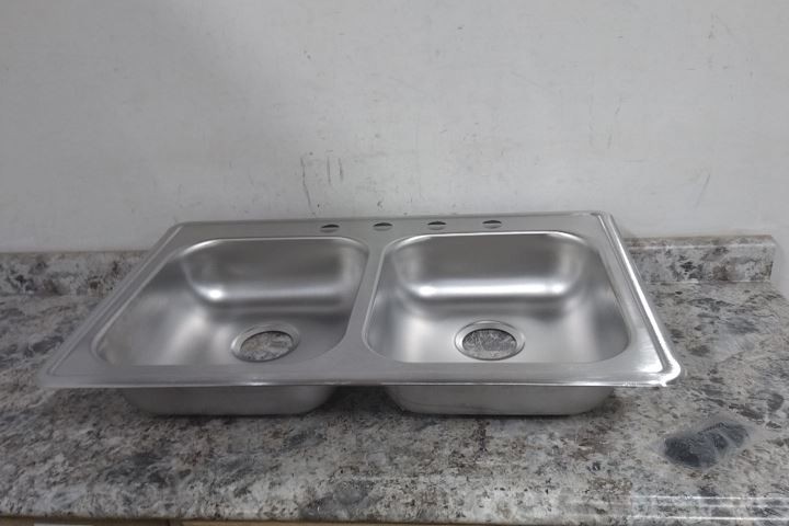 Elkay GE233214 14 In Bowl Length 5-1/4 In Bowl Depth 2 Bowl Drop-In Sink