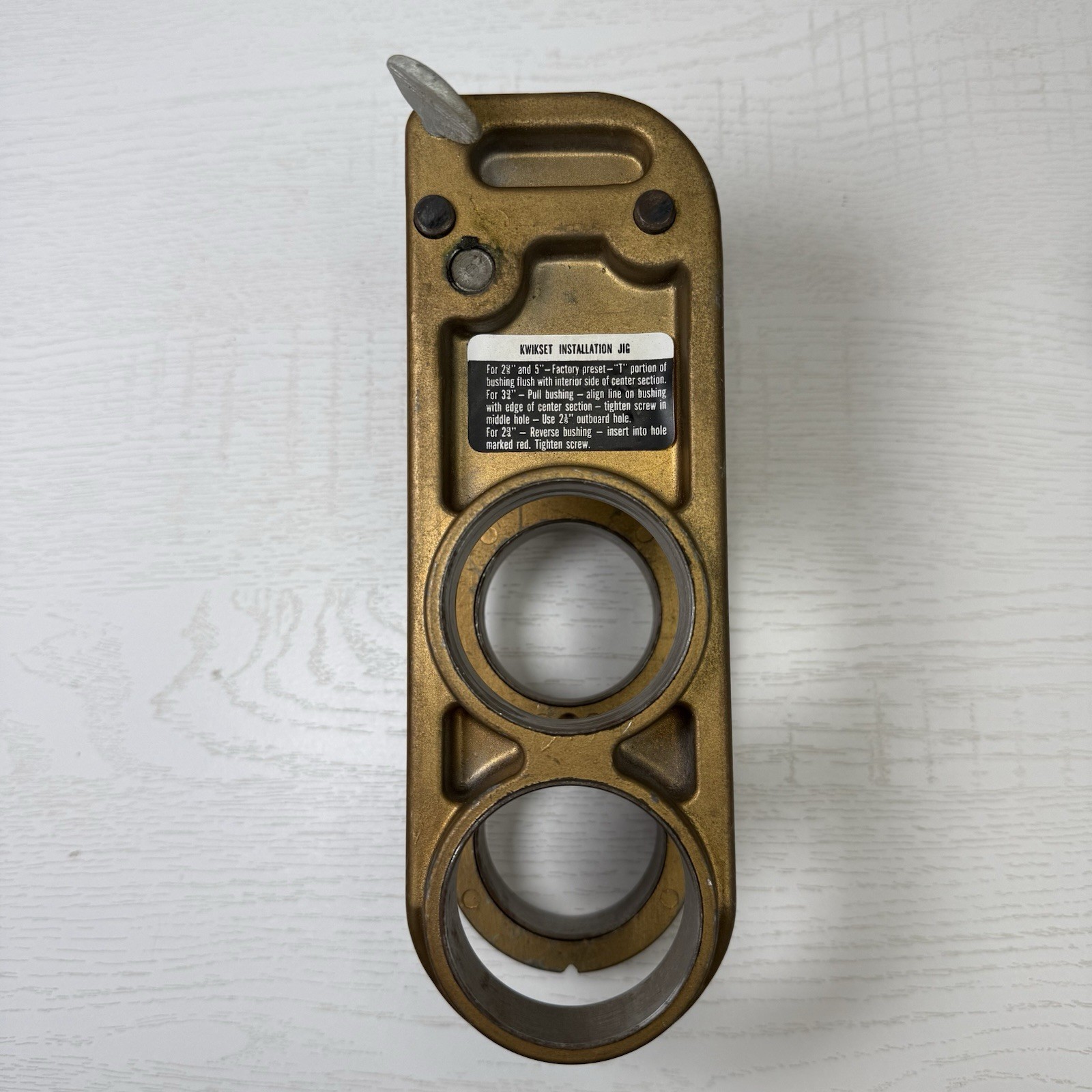 Kwikset Installation Jig Professional Door Lock Knob Tool Set