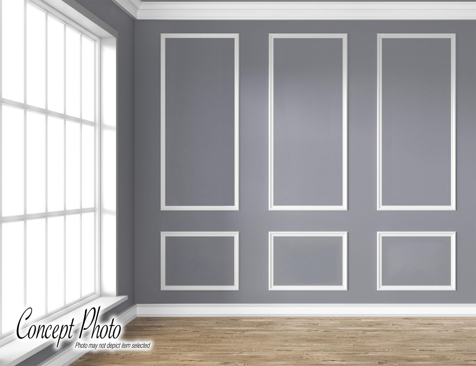 Outwater 24″ X 48″ White Pre-Mitered Wall Box Panel Frame Kit with Adhesive,