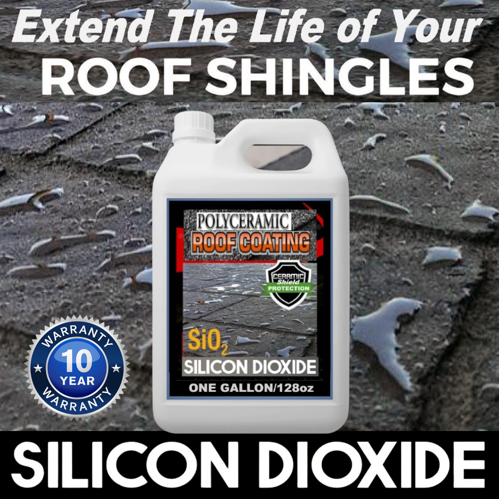 NANO ROOF COATING PROFESSIONAL ASPHALT SHINGLE STAIN UV SUN FADE PROTECTION