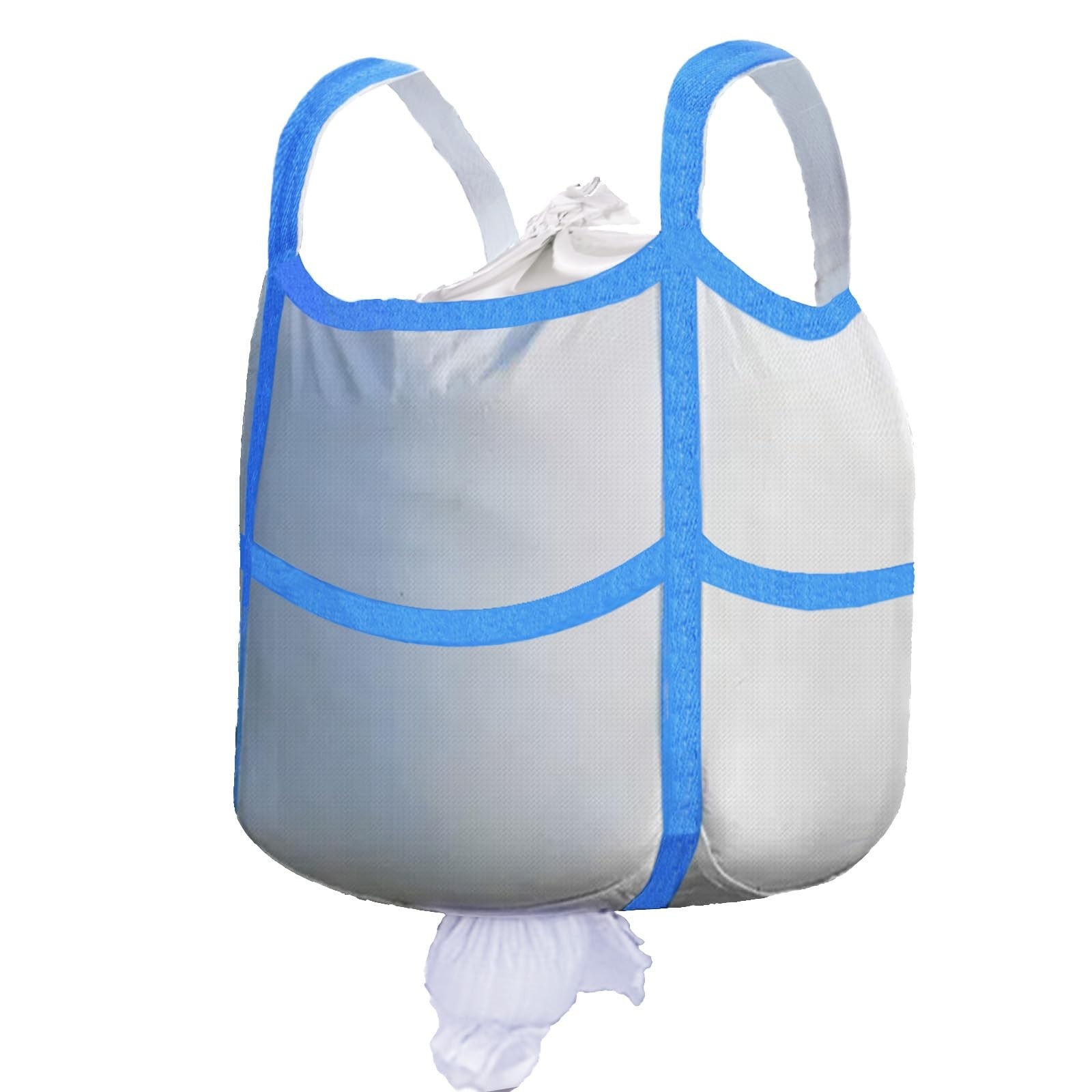 9Pack FIBC Bulk Bag,1.5 Ton Bag, 35.4″ L x 35.4″ W x 43.3″ H,3300lbs SWL Saft…