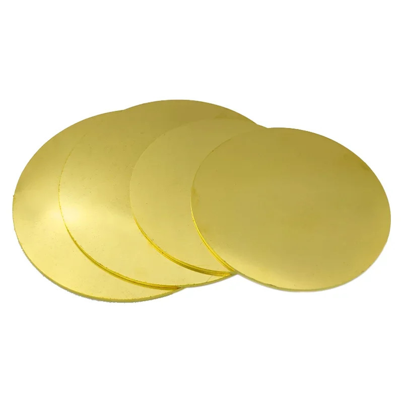 2pcs H62 Brass Disc Thin Sheet Gasket 0.5-3mm Dia 20/30/50/60/80mm Without Hole