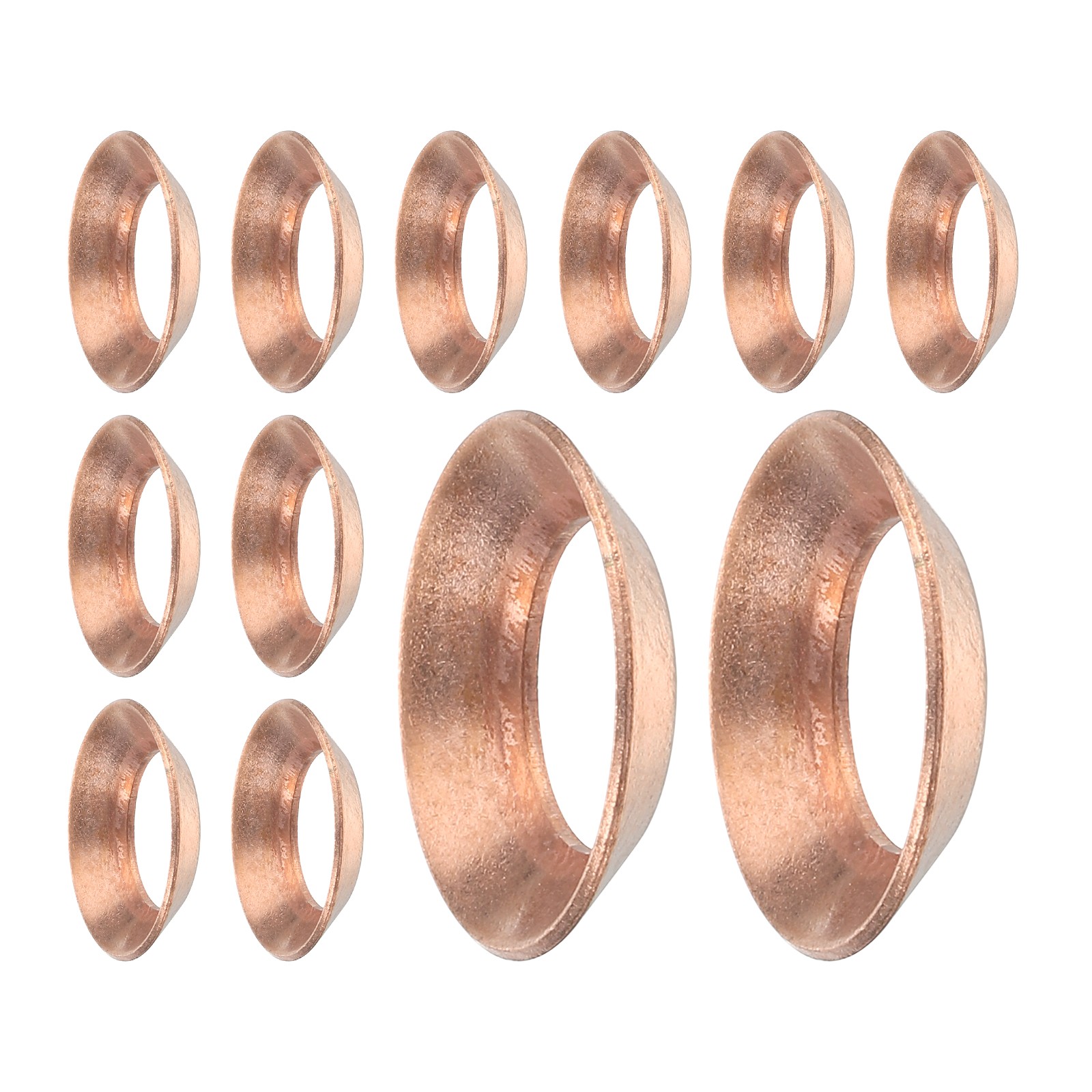 12PCS Copper Flare Gasket 1/2″ Tube Size Suitable for 12.7mm Copper Pipe