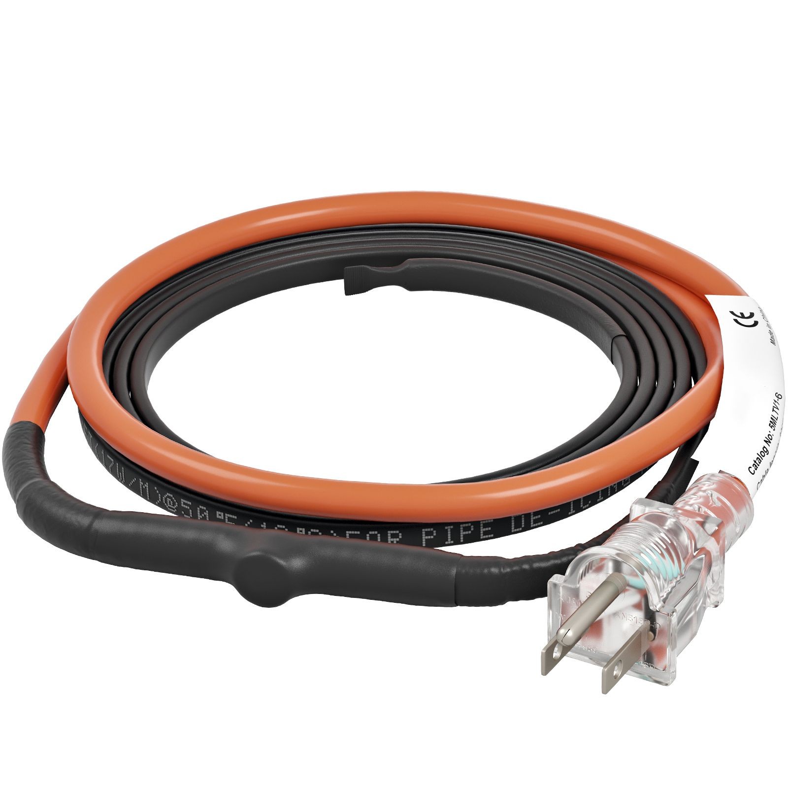 6 – Foot Self – Regulating Pipe Heating Cable, 5W/ ft, 120V Freeze Protection