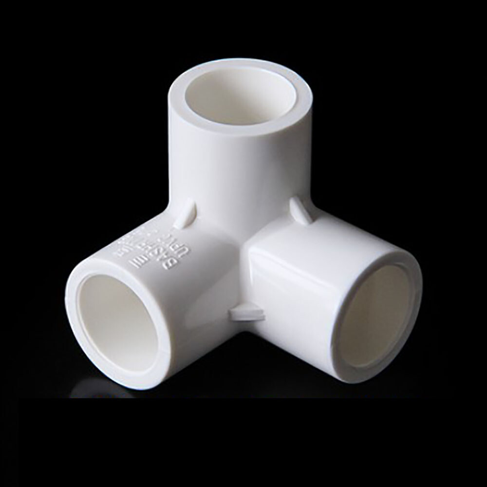 PVC 3 Way Elbow& lumbing Fittings PipeSocket Tee Corner Fittings Gray/White/Blue