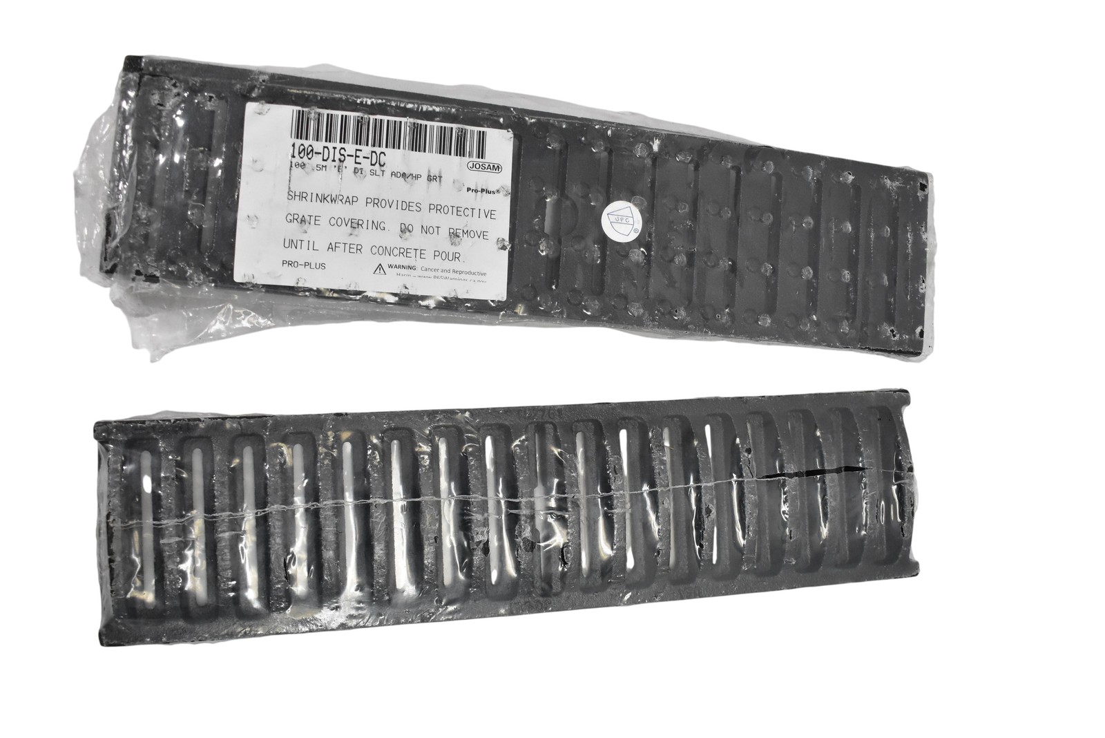 2 Pack Josam 100-DIS-E-DC – E Class Ductile Iron Slotted Trench Drain Grate
