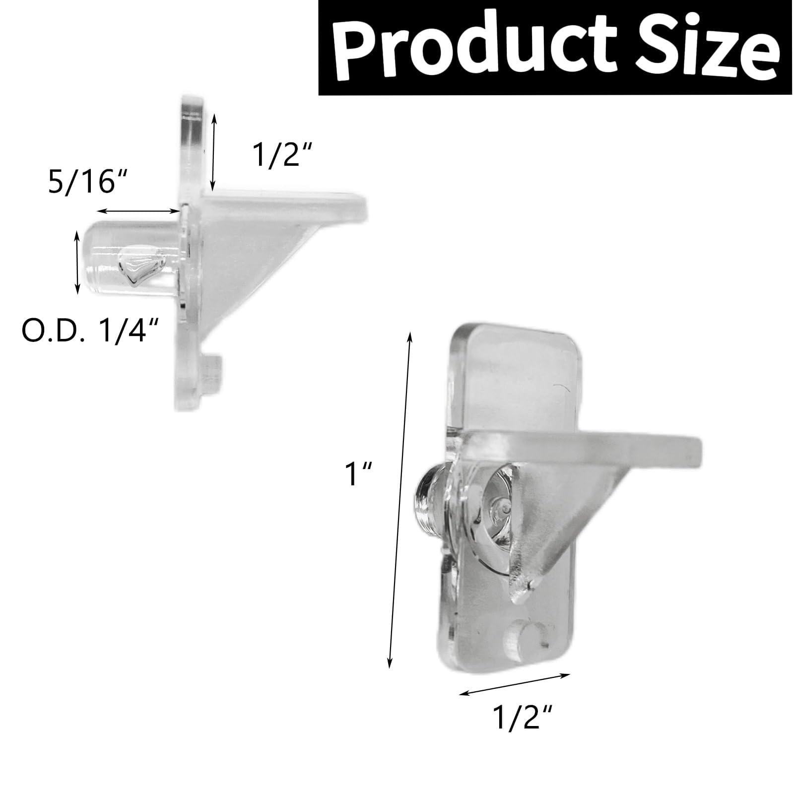 (20 Pcs) U 10136 Shelf Support Peg Fits 0.25 in Holes for Kitchen Cabinet Clo…