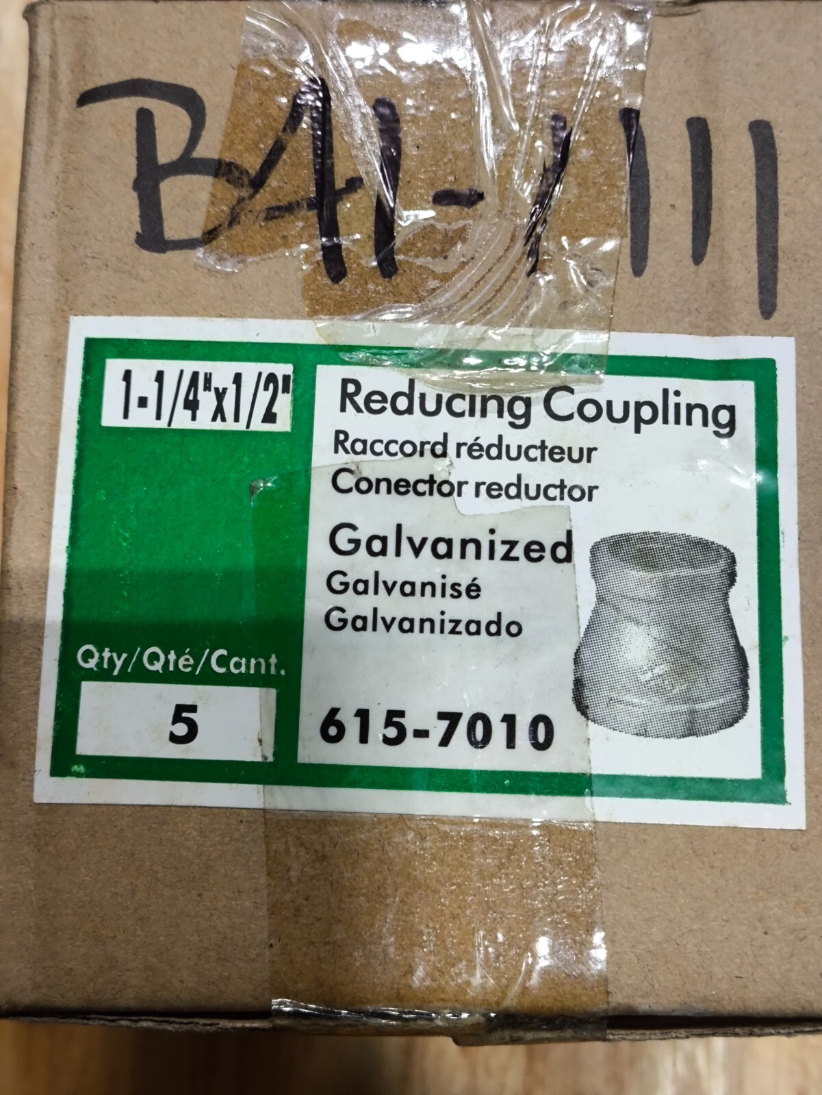 1-1/4″ x 1/2″ Pipe Fitting, Reducing Coupling