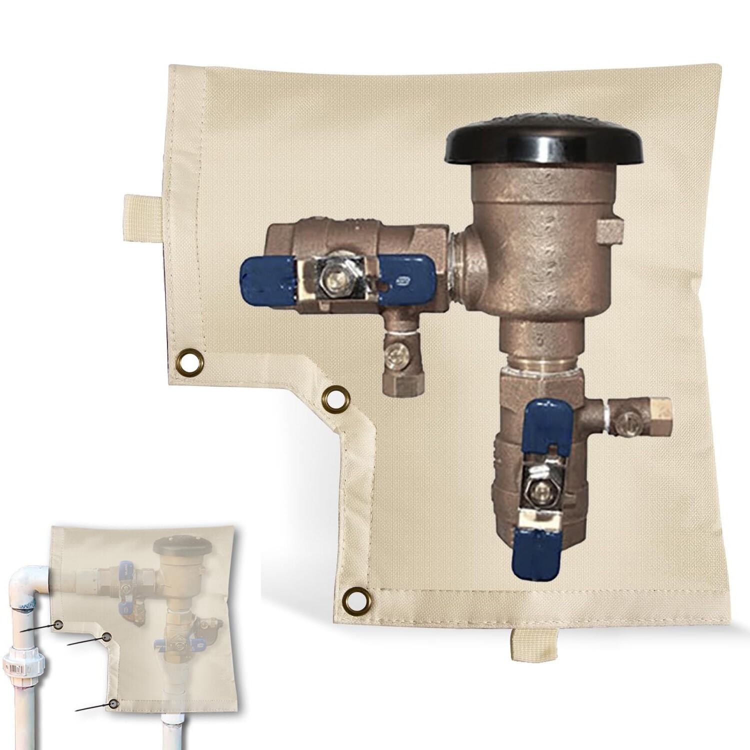 Backflow Preventer Insulation Cover Outdoor Pipe Pouch Winter Freeze Protection