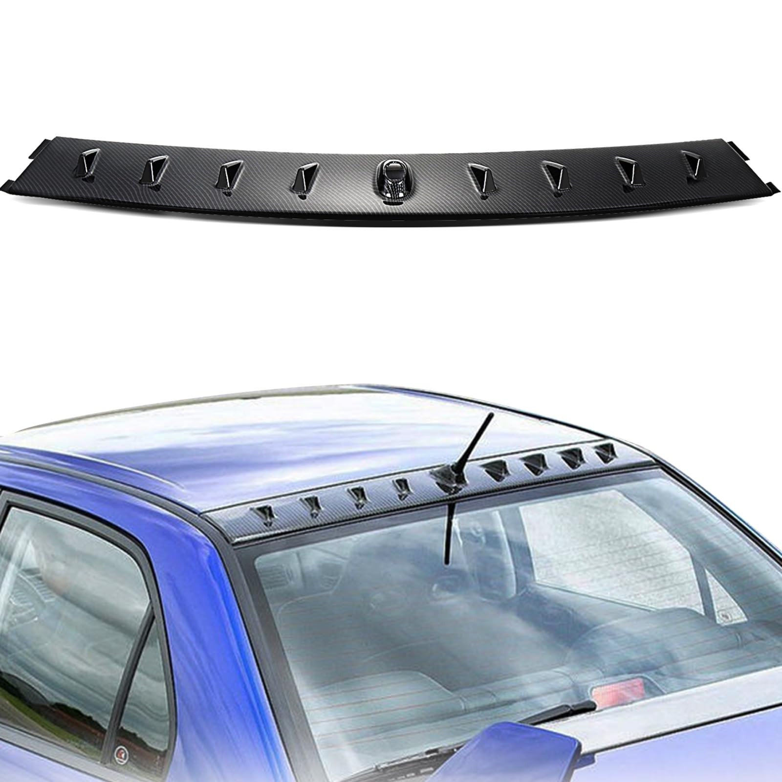 ABS Spoiler for 2002-2007 Lancer Trunk Roof Lip Rear Wing Kit Black