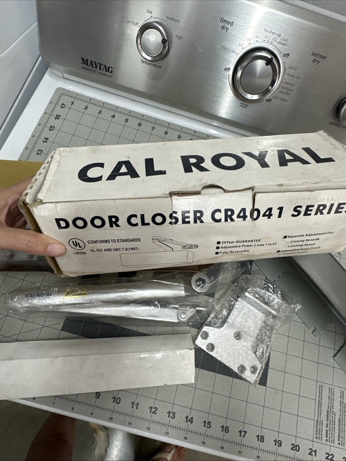 NOS Cal Royal 4041 COMMERCIAL Automatic Door Closer Adjustable (40-330lbs)