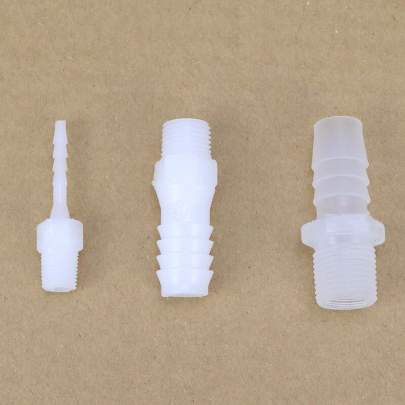 External Thread Straight Joint Tube Hose Pipe Plastic Tube Connector 2.8~12.7mm