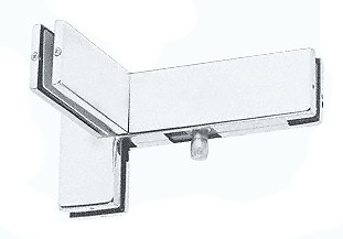 Satin Anodized Right Hand Sidelite Transom Patch with Support Fin Bracket and 1N