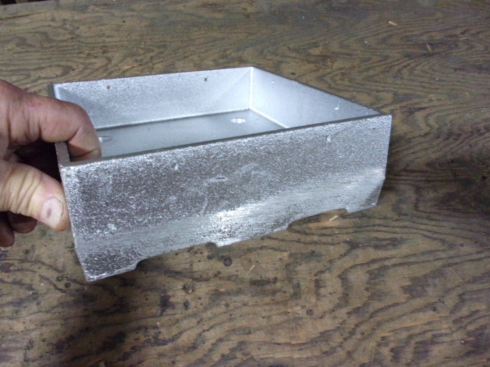 ROUGH CUT, Post Base, Anchored 8×8 Heavy Cast Aluminum MADE IN USA