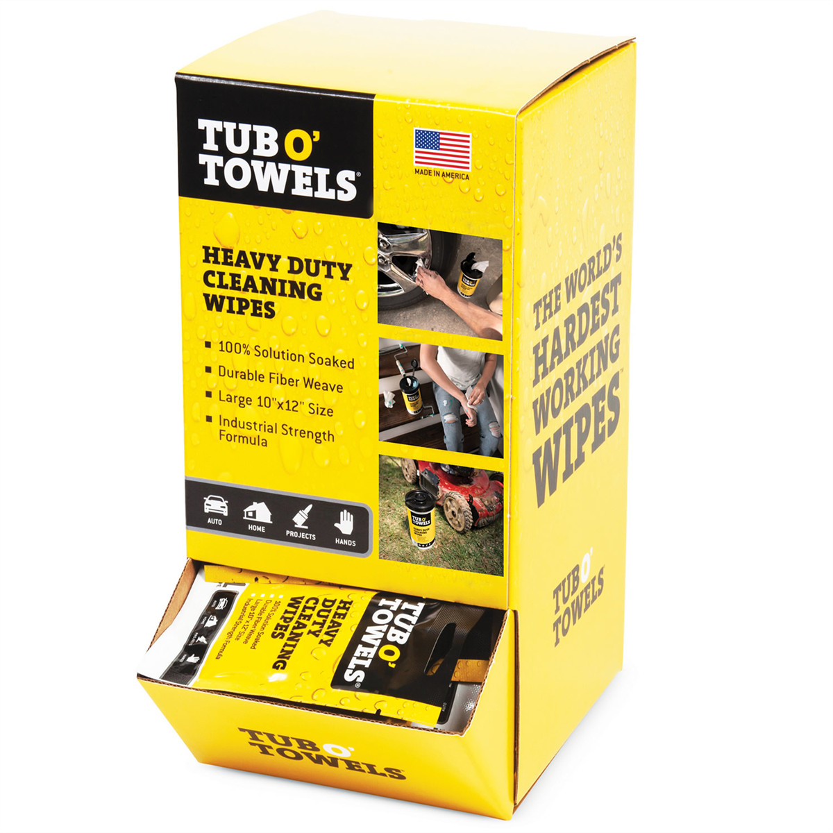 Tub O’ Towels Tub O’ Towels Single Pack Gravity Feed, 100 in a box TW01-GR