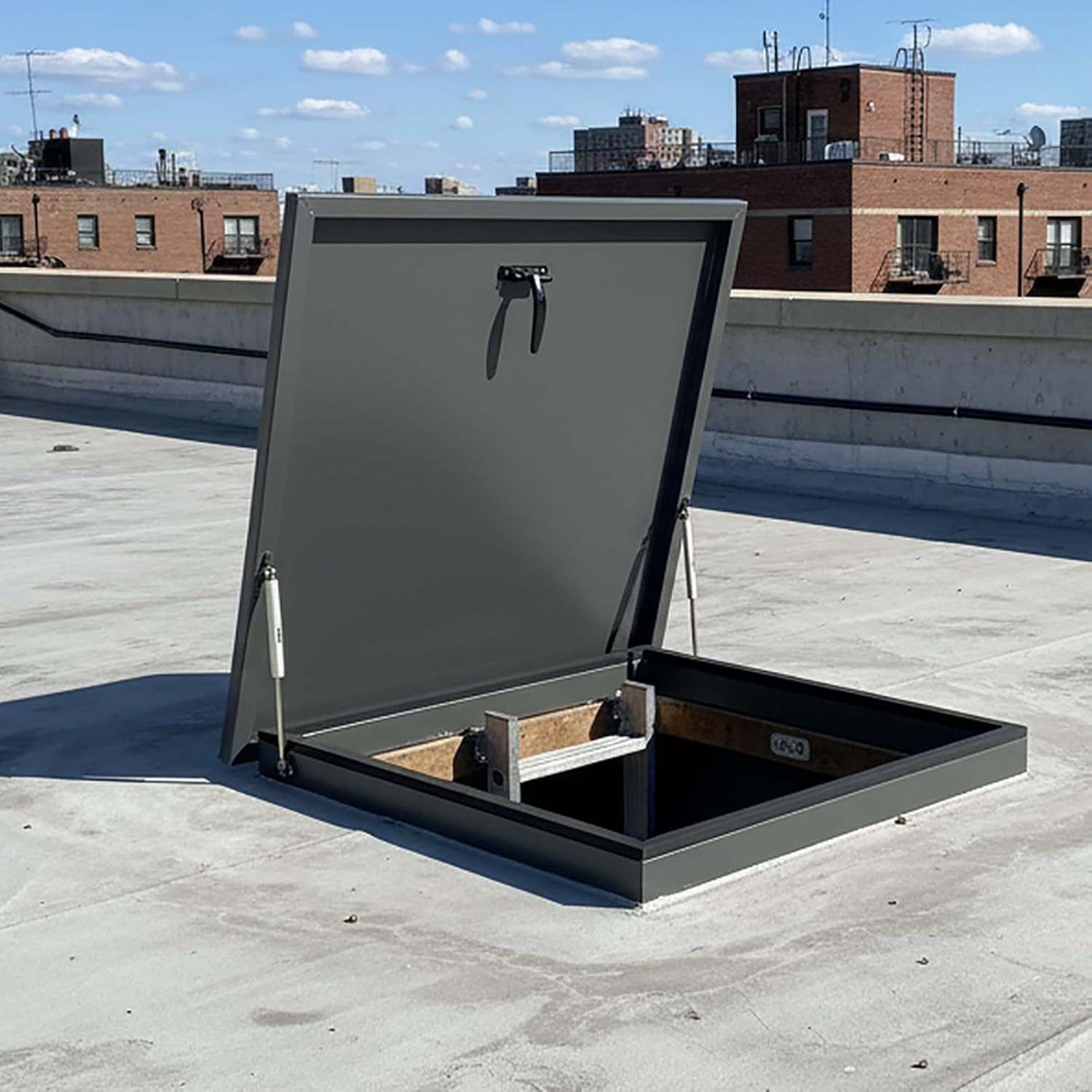 35.4”X35.4” Roof Access Hatch Security Door, Galvanized Steel Roof Hatch Cover
