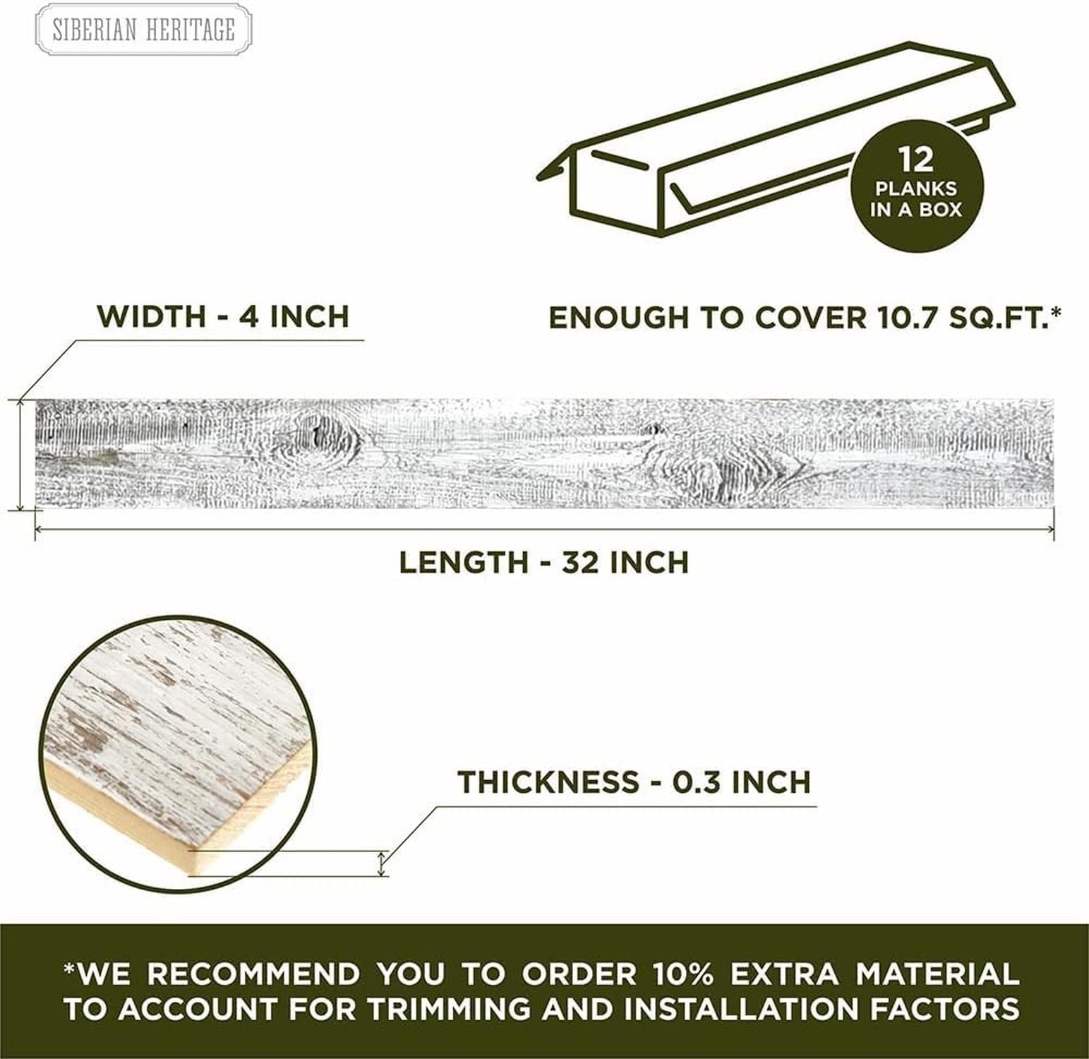 Shiplap Boards for Wall – Reclaimed Wood Planks for Rustic Decor – Set of 12 …