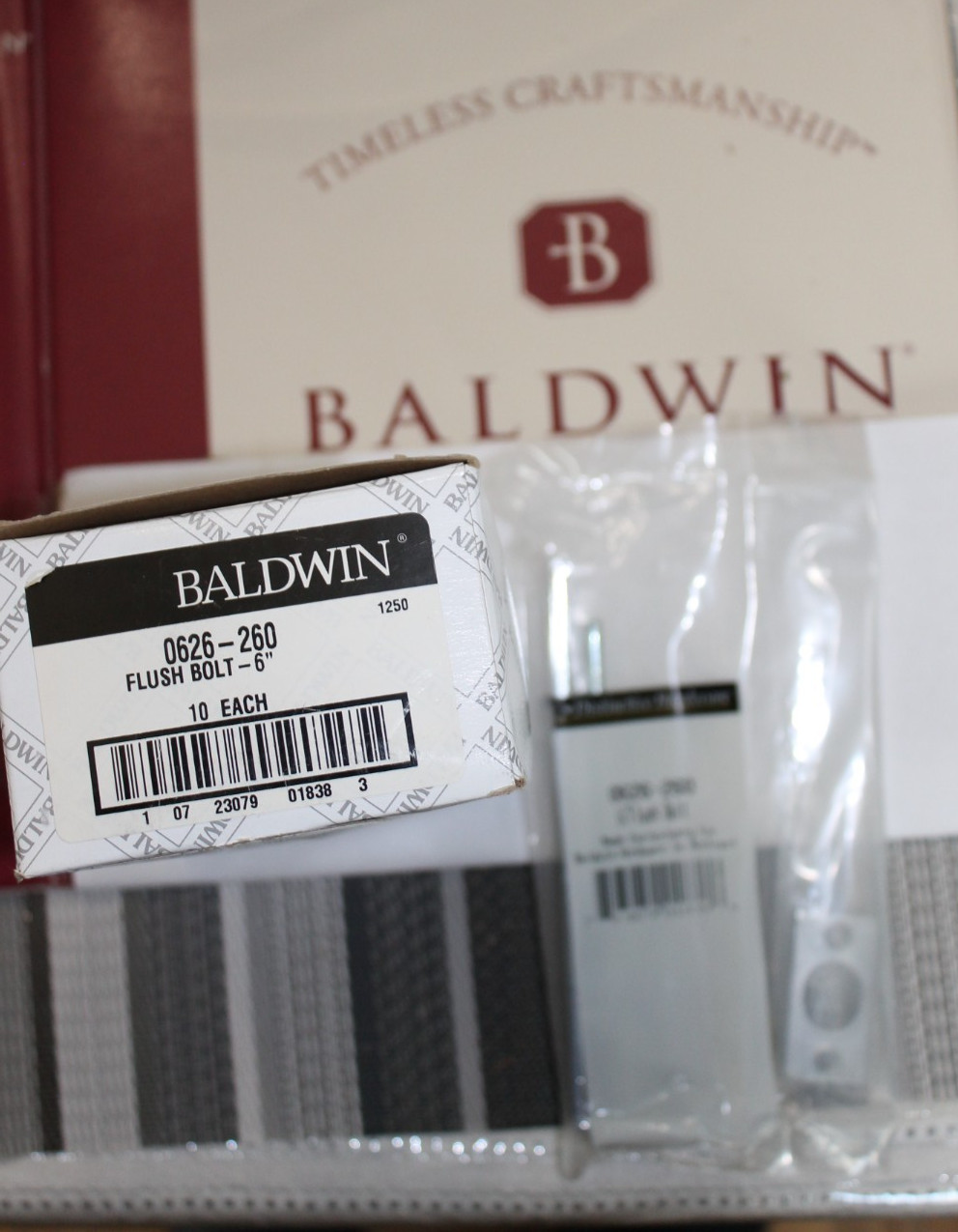 Baldwin “Baldwin Hardware” 0626-260 Door Flush Bolt 6″ – Polished Chrome- NEW!!!