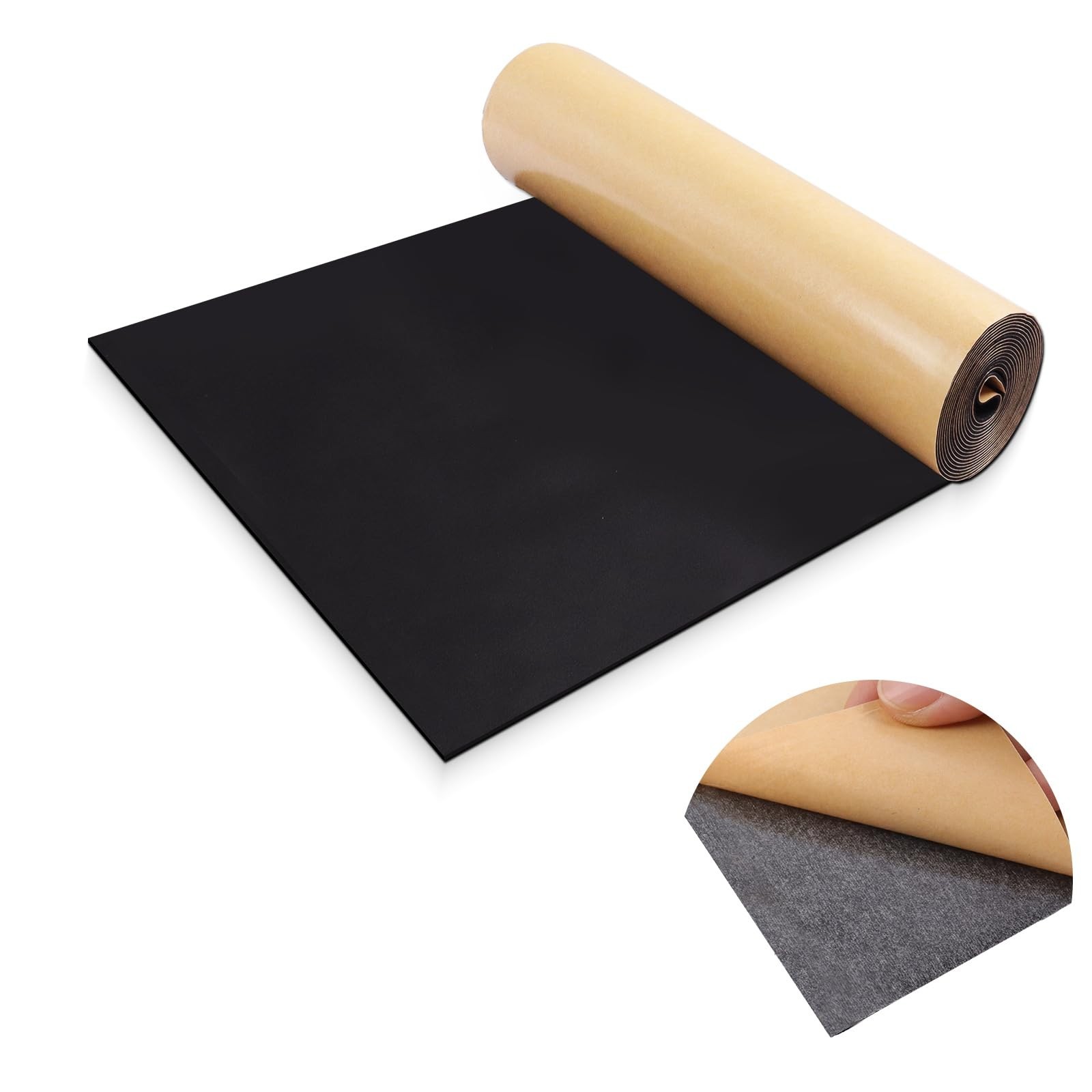 LSGCQ Sponge Neoprene Foam Padding Self Adhesive Foam Sheets, Black | Closed …