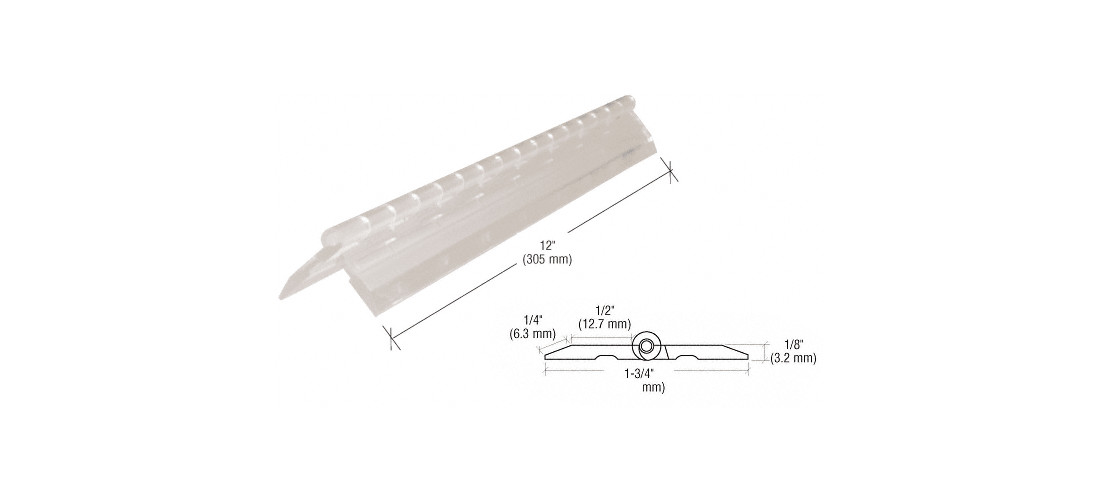 CRL 12AHC Clear Acrylic Continuous Hinge