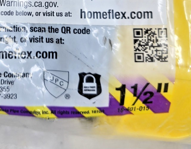 HOME-FLEX 1-1/2 in. IPS DR 11 Yellow Poly Gas Pipe Tee (lot of 2) 18-401-015