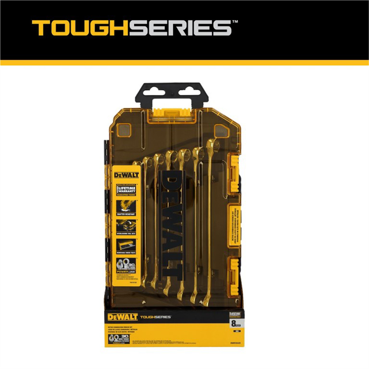 DWMT45426DeWalt TOUGHSERIES Metric Combination Wrench Set – 8 Piece
