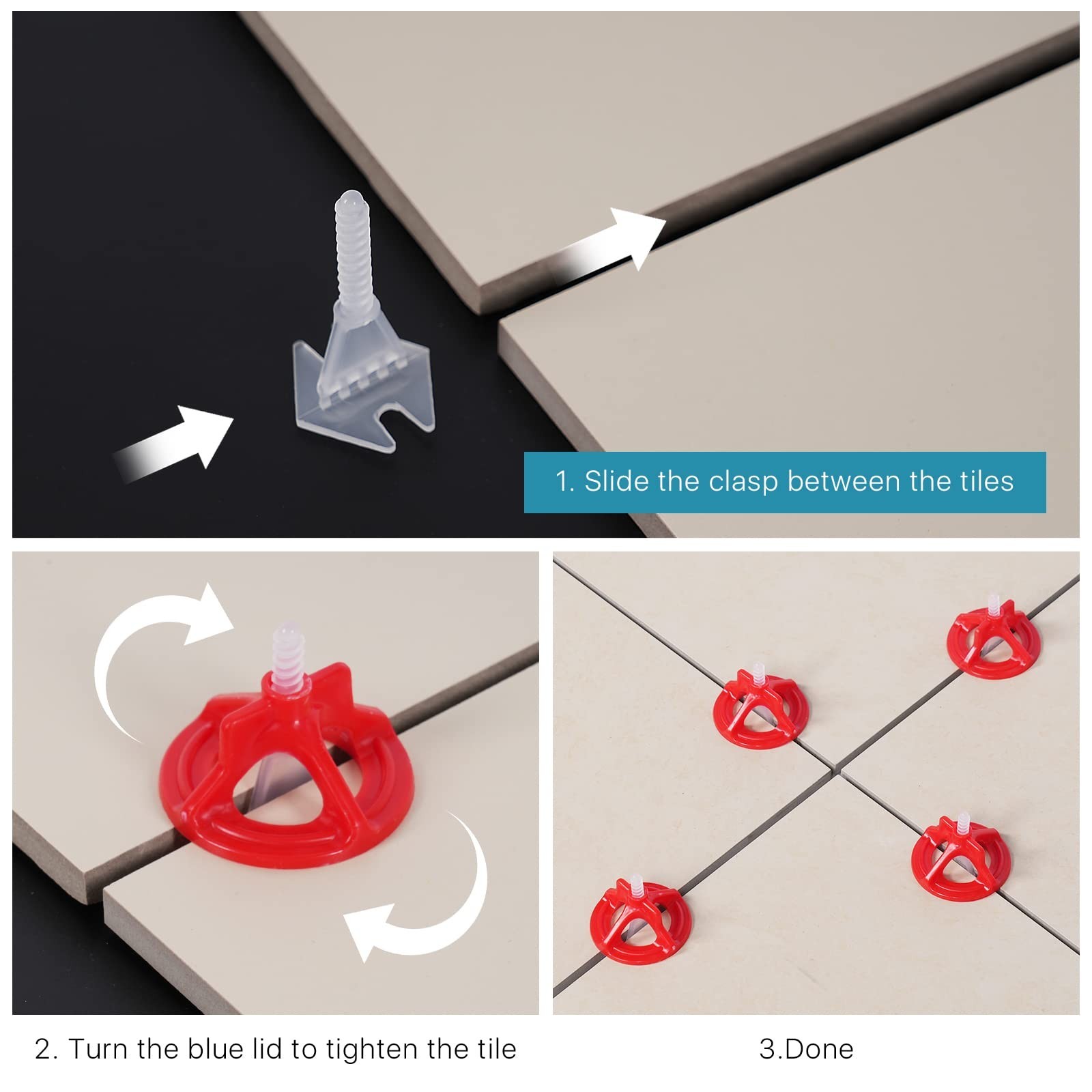 HRGGN Professional Tile Leveling System KitAnti-Loosening Spacers/Wall