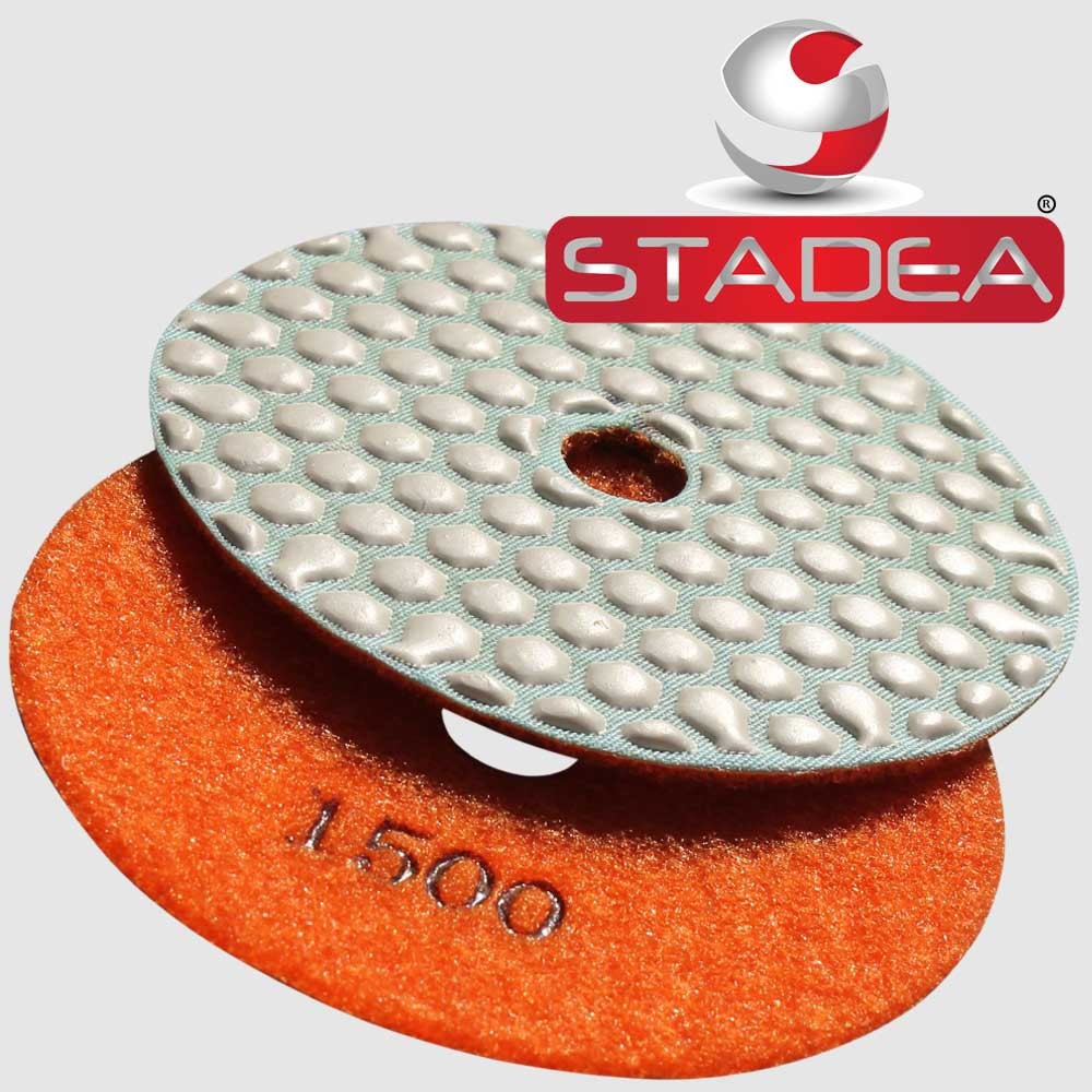 STADEA 4″ Diamond Dry Concrete Stone Marble Granite Polishing Pads 8+1 Set Kit