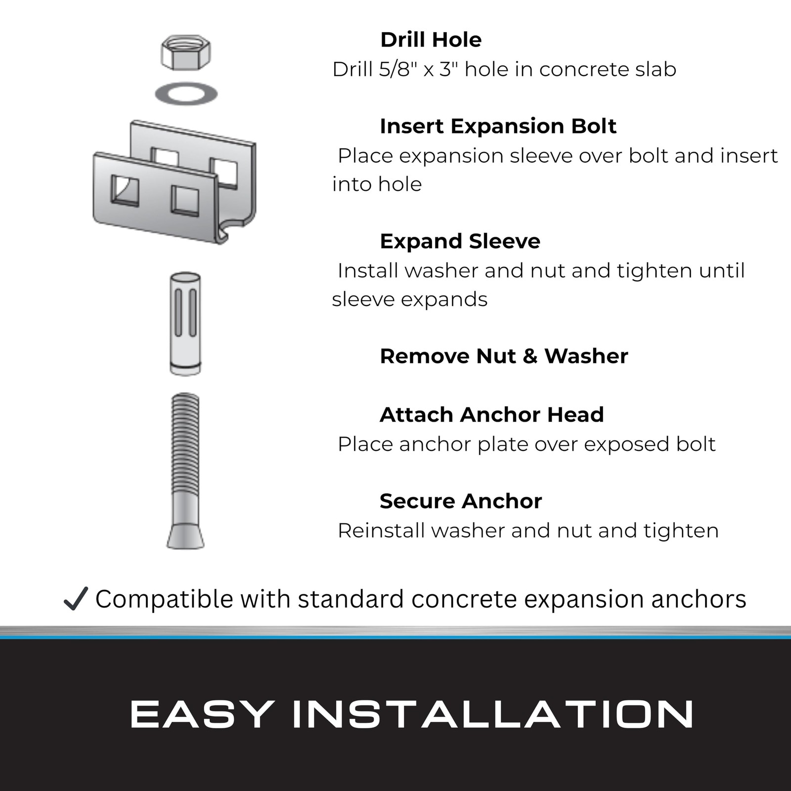 Tie Down Engineering Double Head Anchor – Heavy-Duty Concrete Expansion Bo