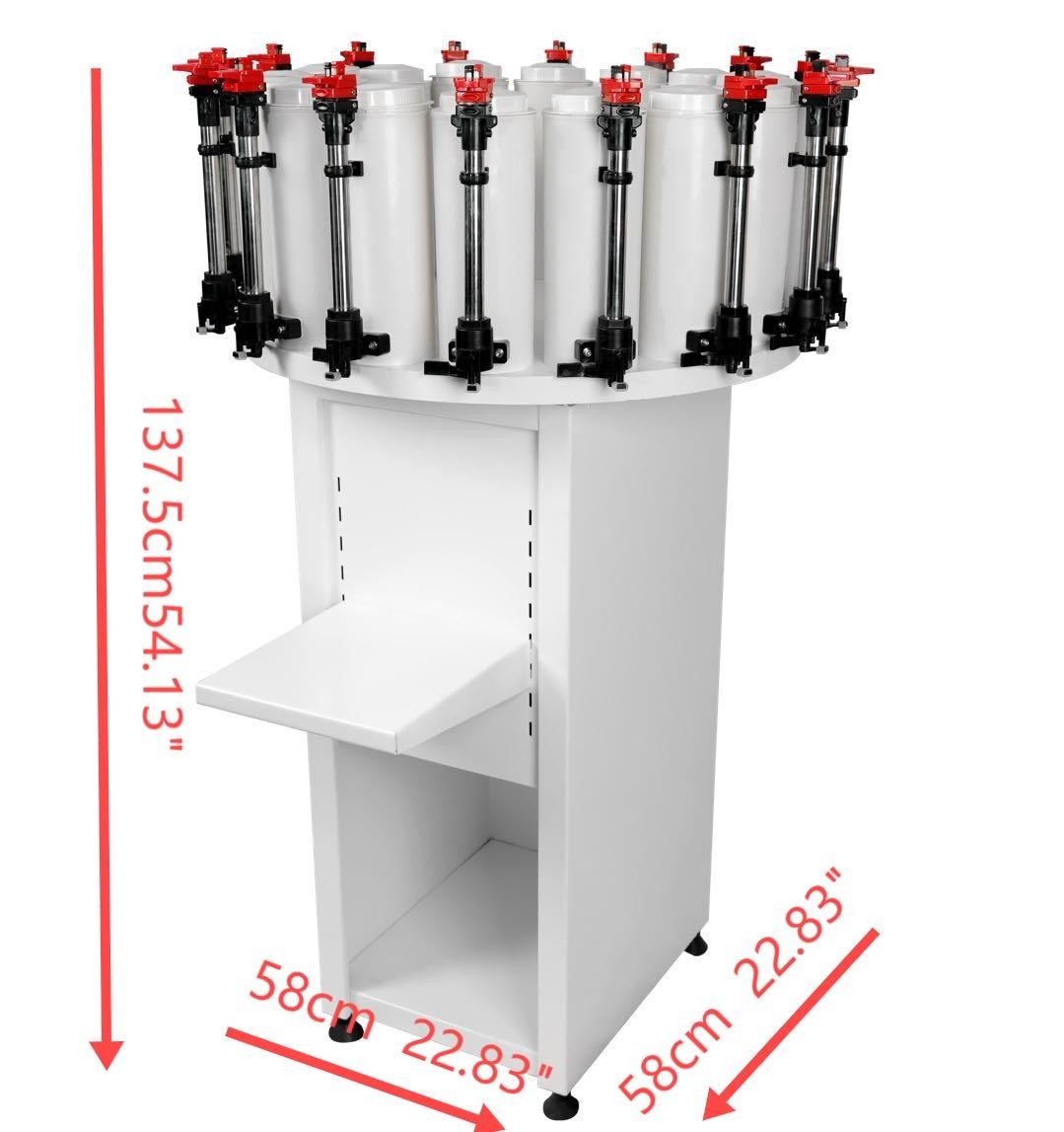 12 Stations Paint Colorant Dispenser,110V 2.3L Drum Paint Color Tinting Machine