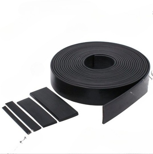 Black Solid Rubber Flat Strip Sealing Strip Thick 2/3/5mm Width 10/15/20-50mm